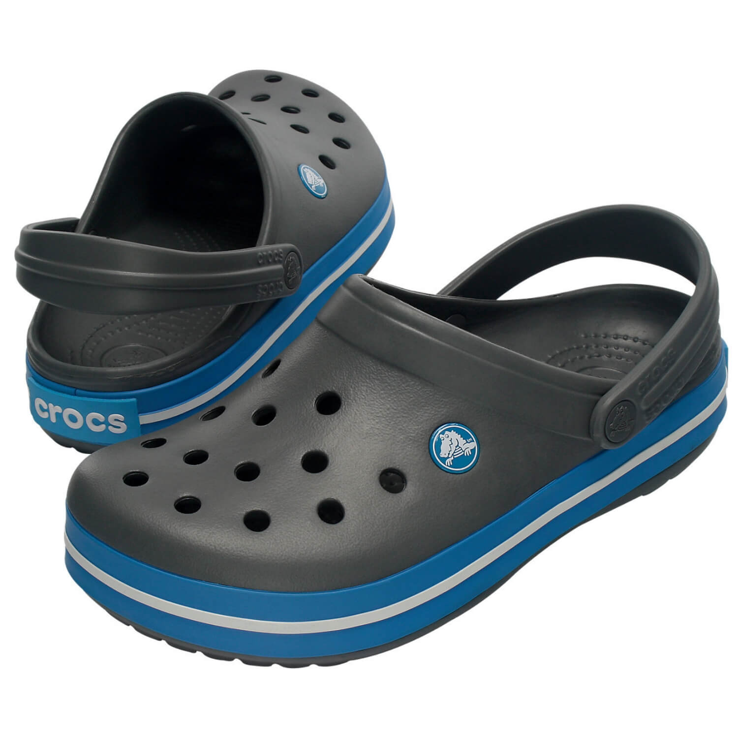 Obuv CROCS Crocband Black/Blue - Šľapky a sandále - 5