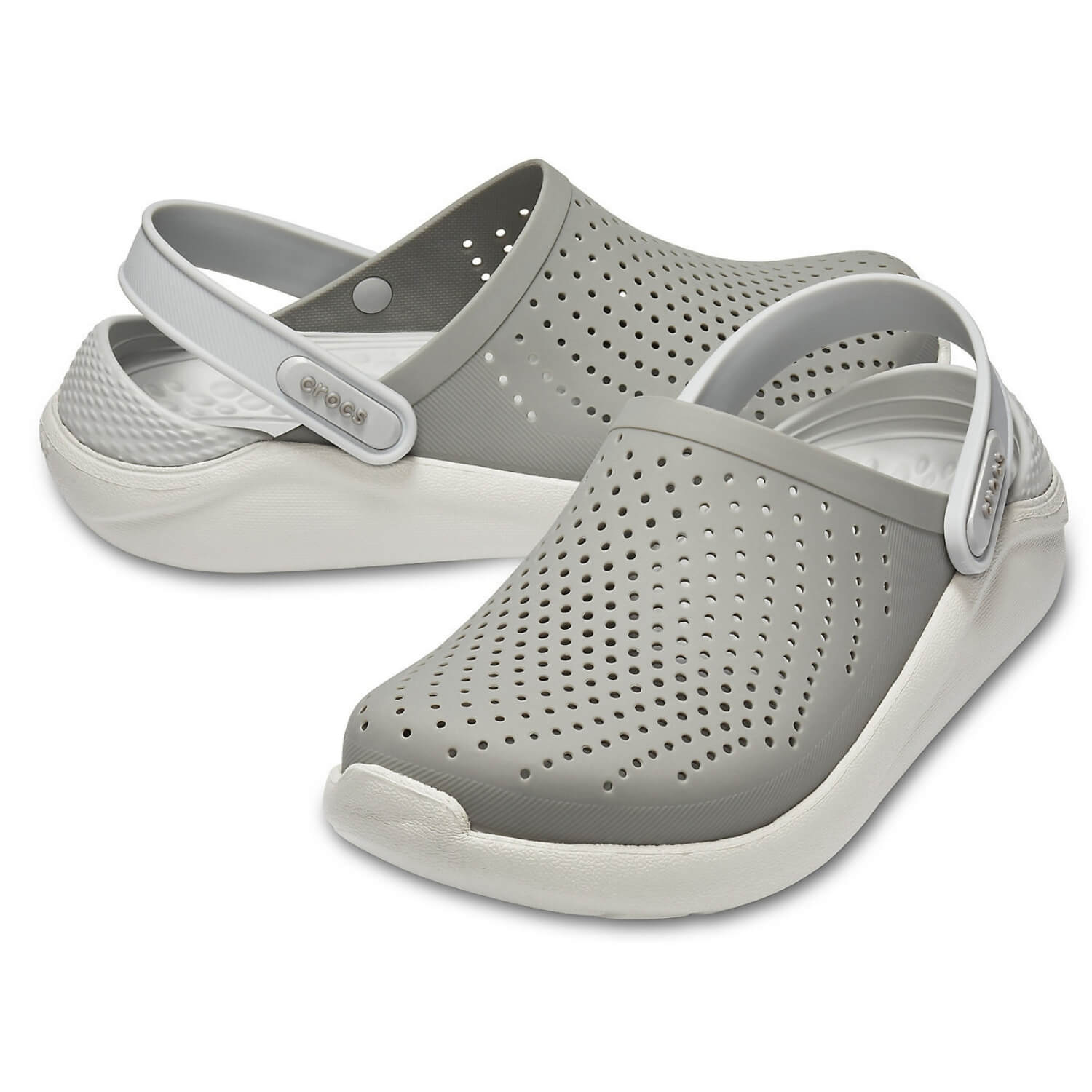 Obuv CROCS LiteRide Clog Grey/White - Šľapky a sandále - 3