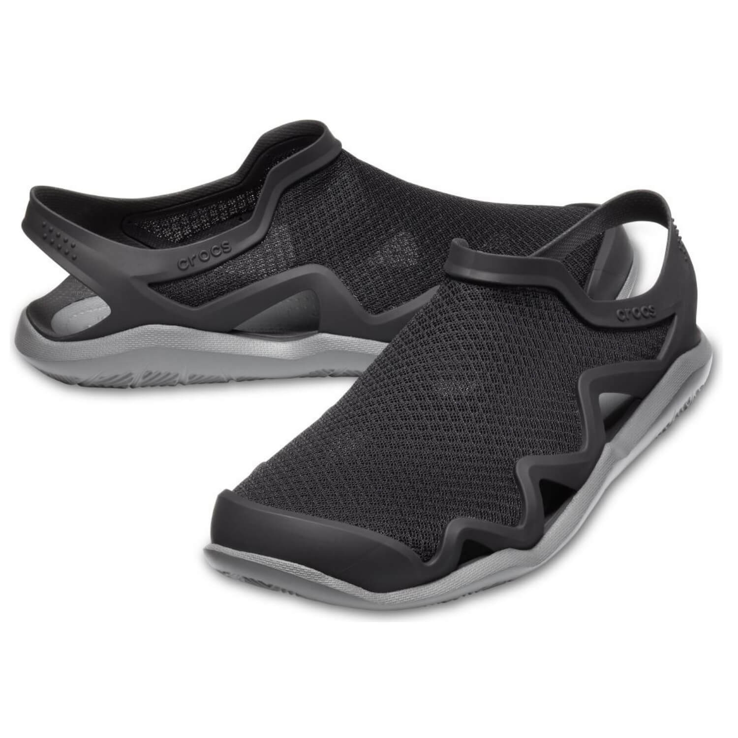 Sandále CROCS Swiftwater Mesh Wave M Black/Slate Grey - Šľapky a sandále - 2