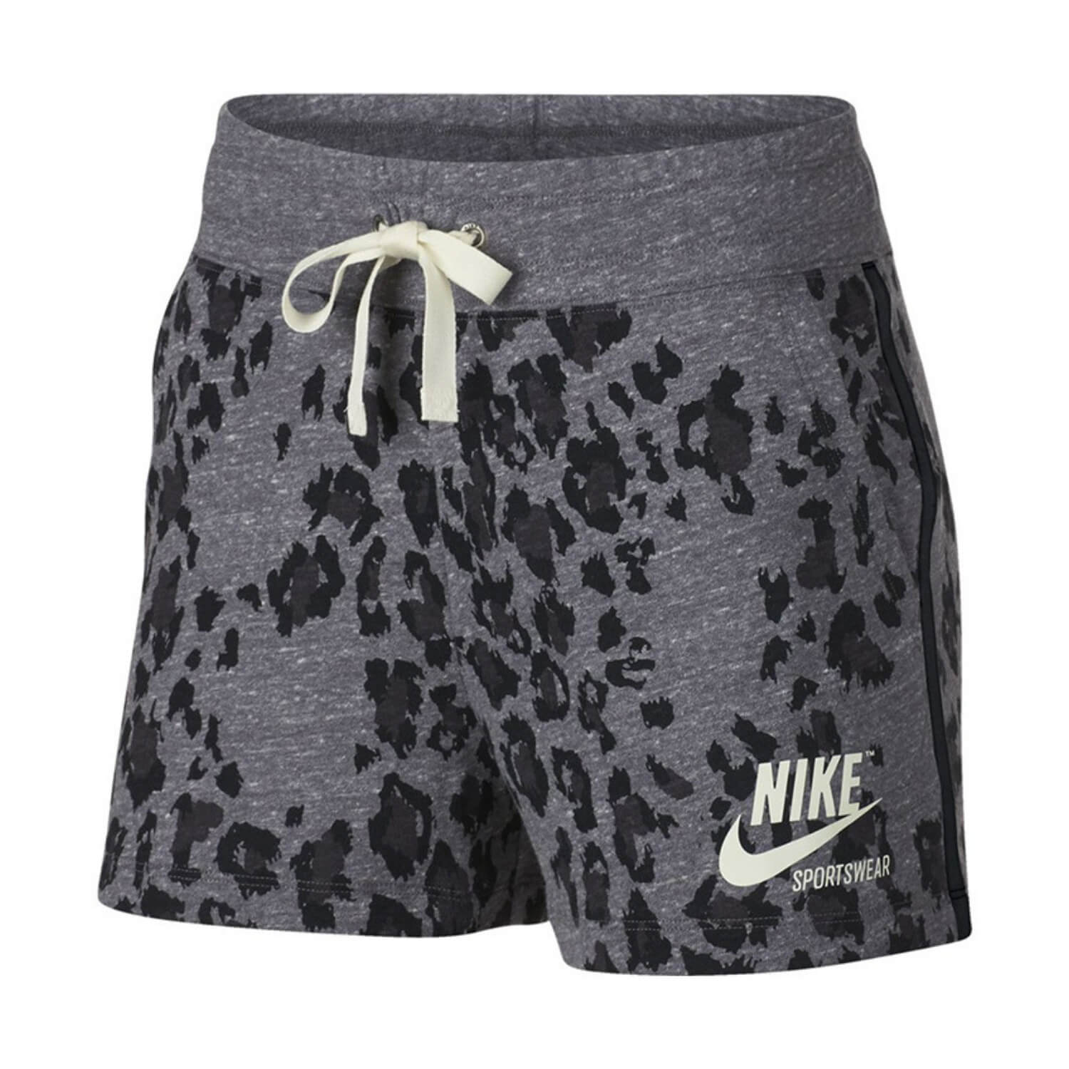 Šortky NIKE Gym Vntg Leopard Black/Sail - Dámske oblečenie - 1