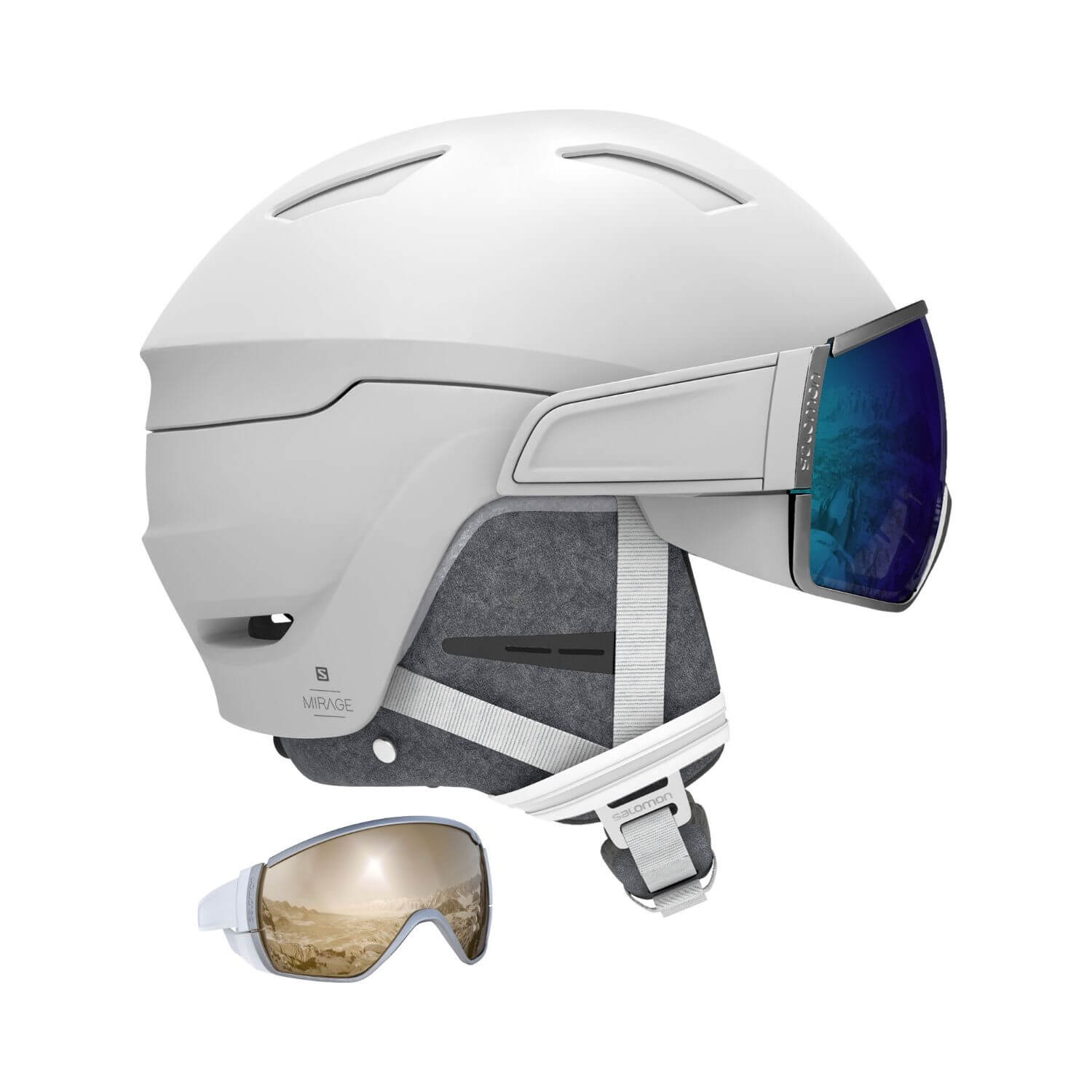 Lyžiarska prilba SALOMON Mirage+ White/Blue Solar - Dámske prilby - 1