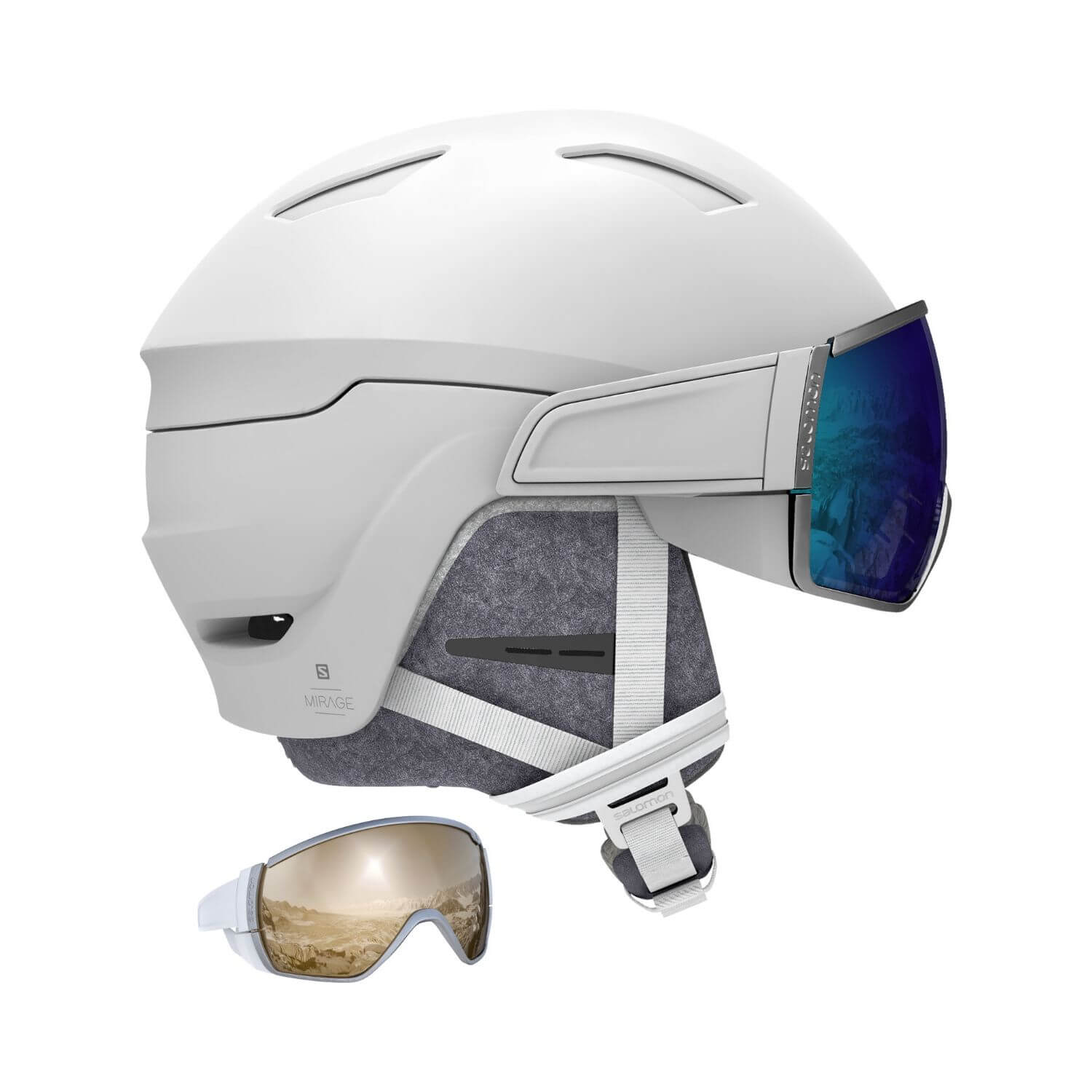 Lyžiarska prilba SALOMON Mirage White/Blue Solar - Dámske prilby - 1