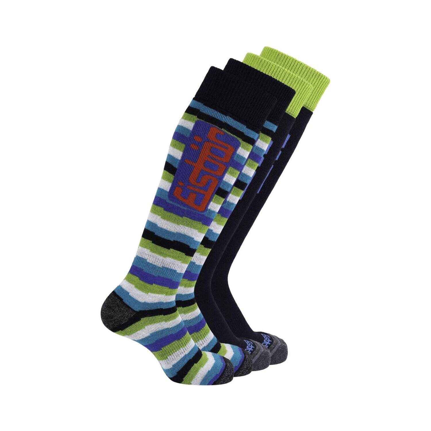 Podkolienky EISBÄR Jr Comfort 2 Pack Ass Navy/Lime - Podkolienky - 1
