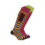 Podkolienky EISBÄR Jr Comfort 2 Pack Ass Fuchsia/Lime