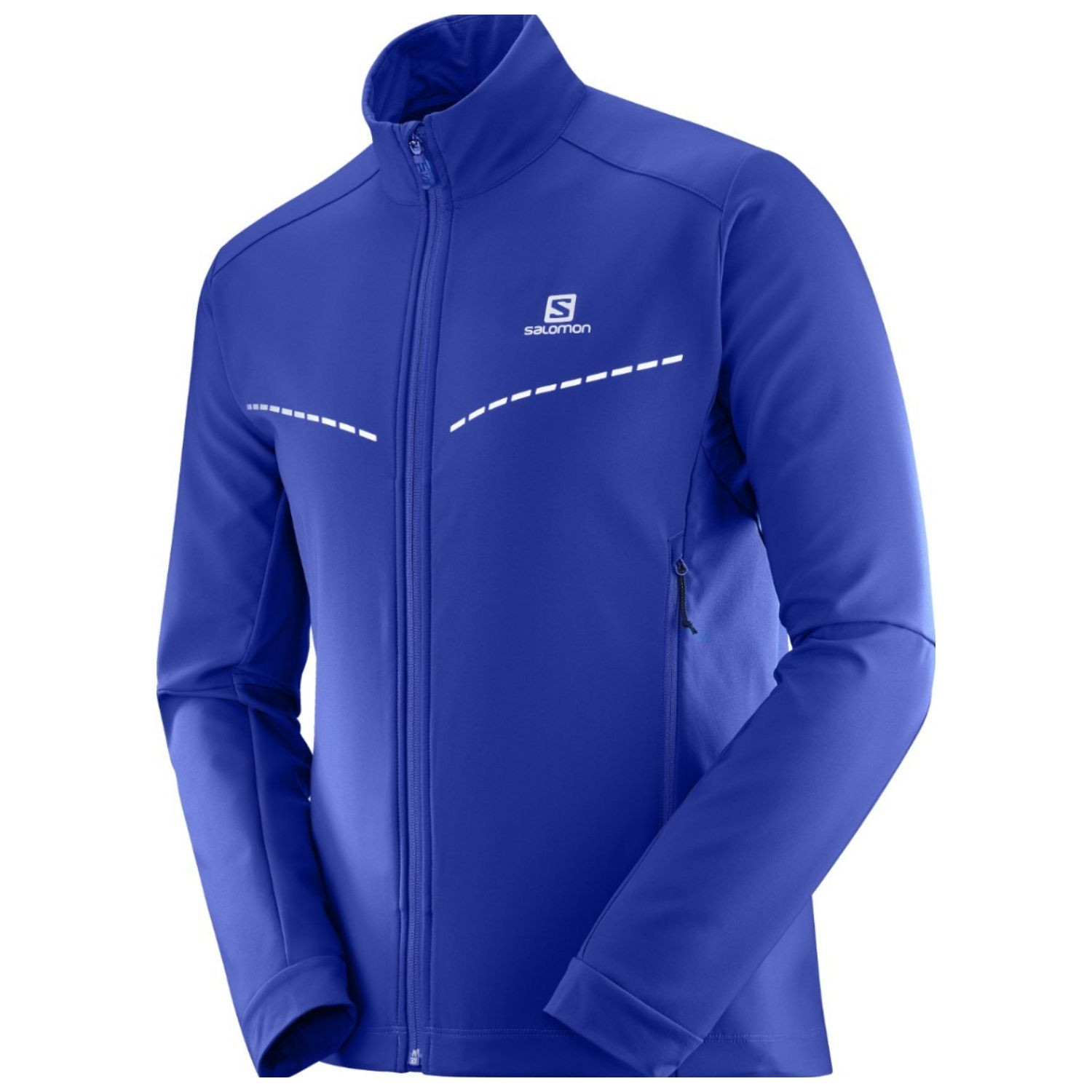 Bunda SALOMON Agile Softshell Jkt M Surf The Web Blue - Bundy na bežky a skialp - 5