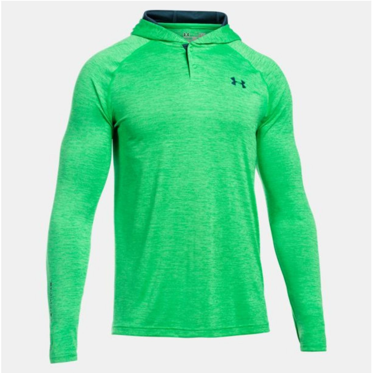 Pánska mikina Under Armour UA Tech Popover Henley Green - Mikiny s kapucňou - 2