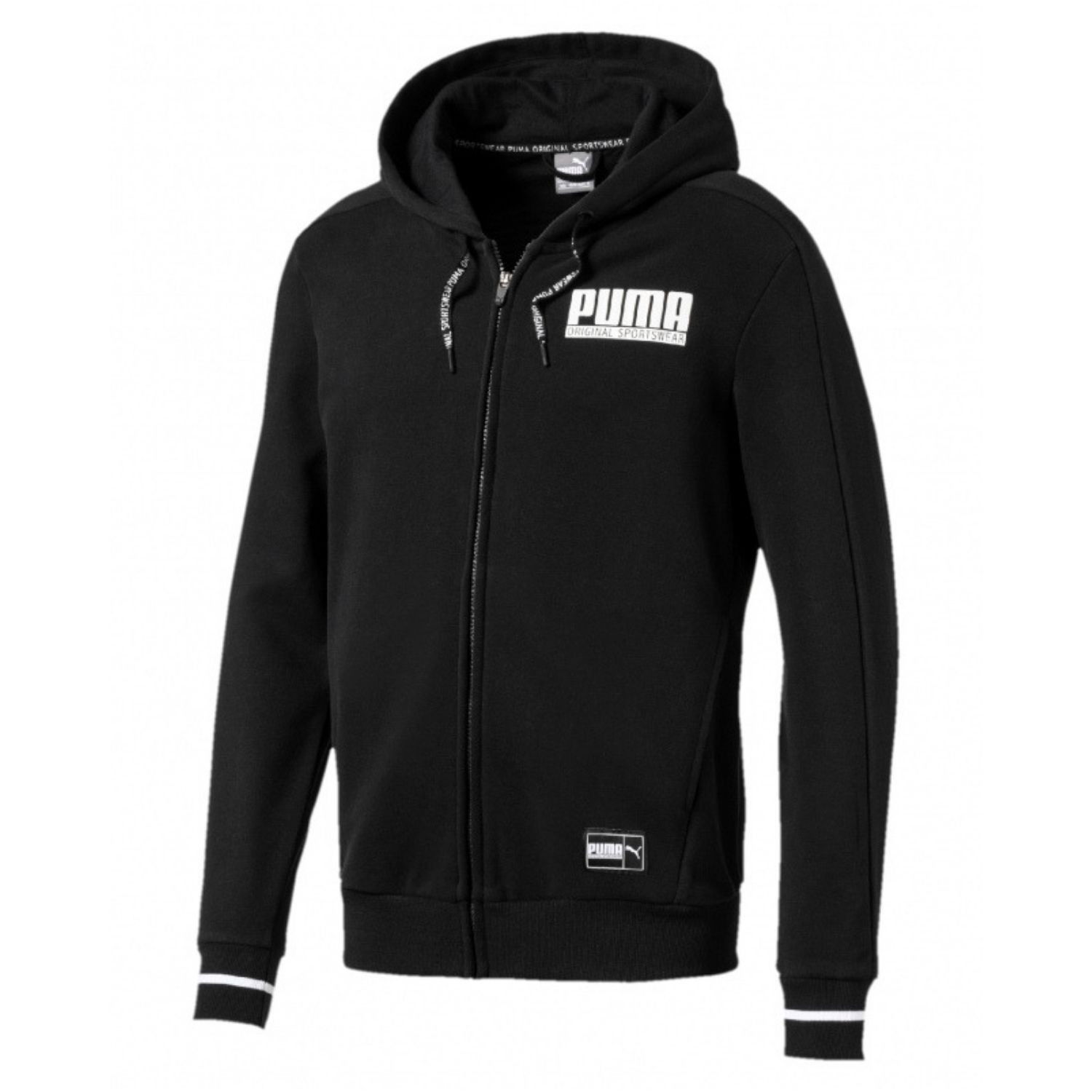 Mikina PUMA Style Athletics FZ Black - Mikiny s kapucňou - 5