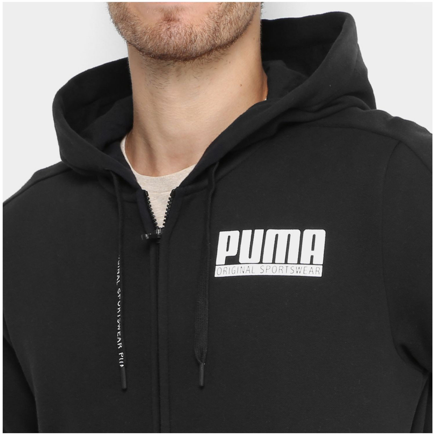 Mikina PUMA Style Athletics FZ Black - Mikiny s kapucňou - 4