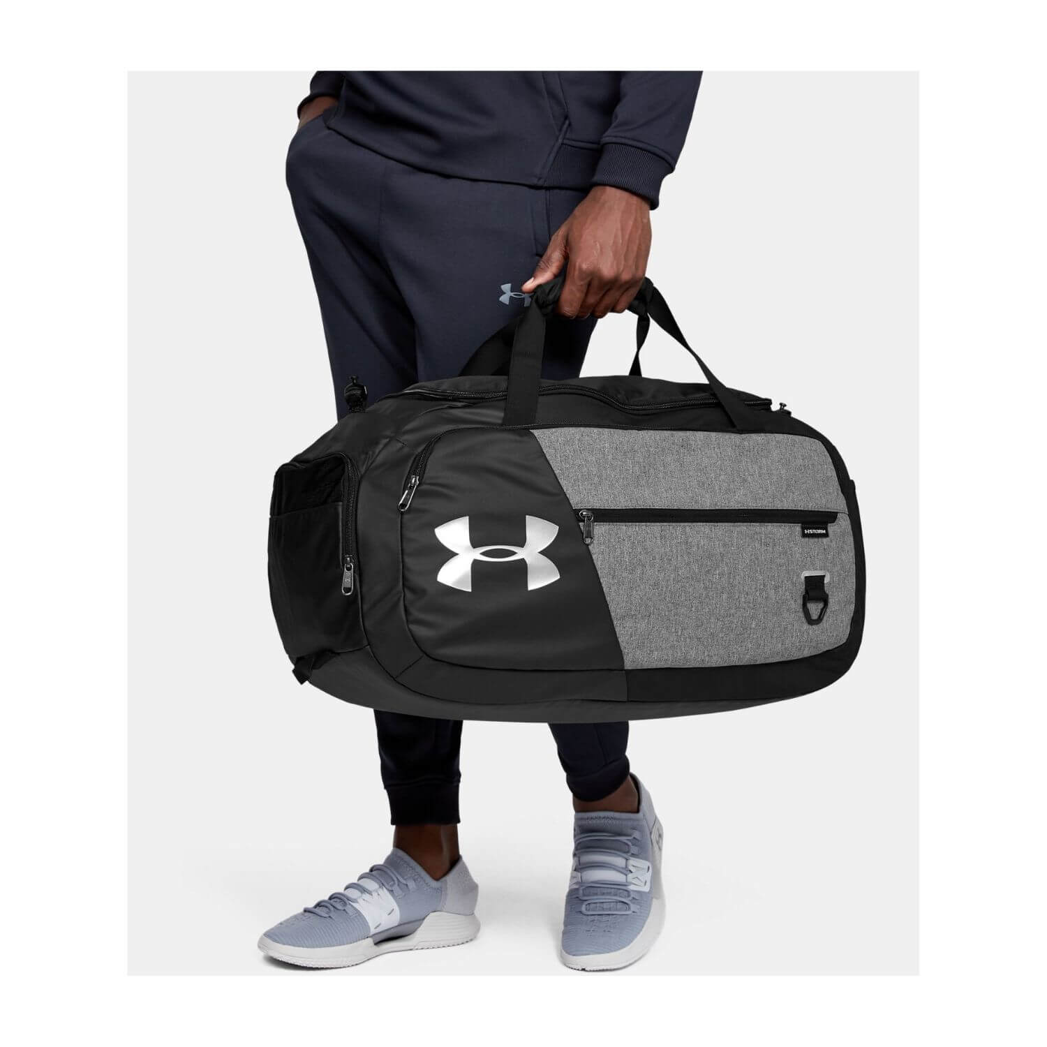 UNDER ARMOUR Undeniable Duffle 4.0 MD Graphite Medium Heather/Black - Športové tašky - 2