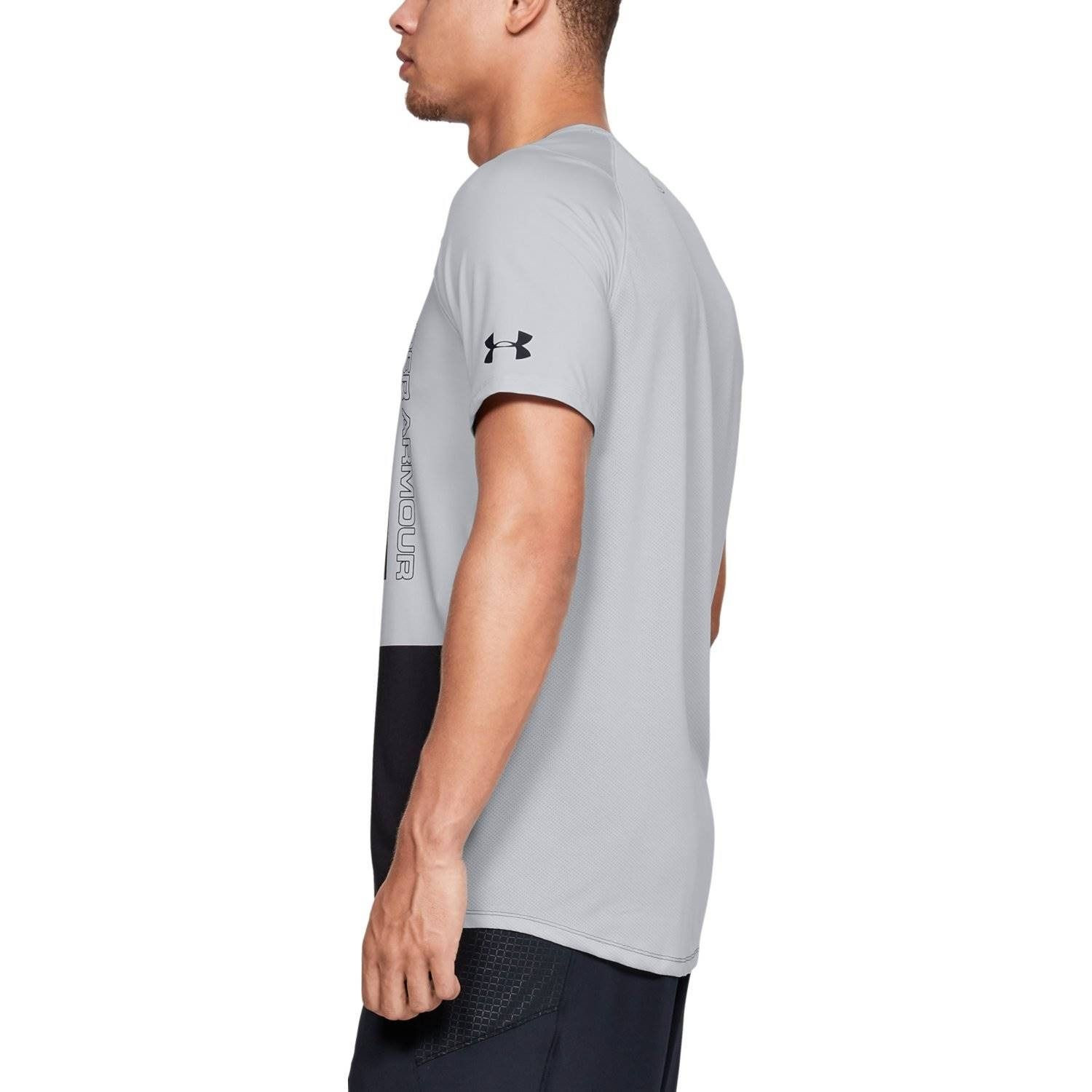 Tričko UNDER ARMOUR MK1 SS Colourblock Halo Gray - OBLEČENIE - 2
