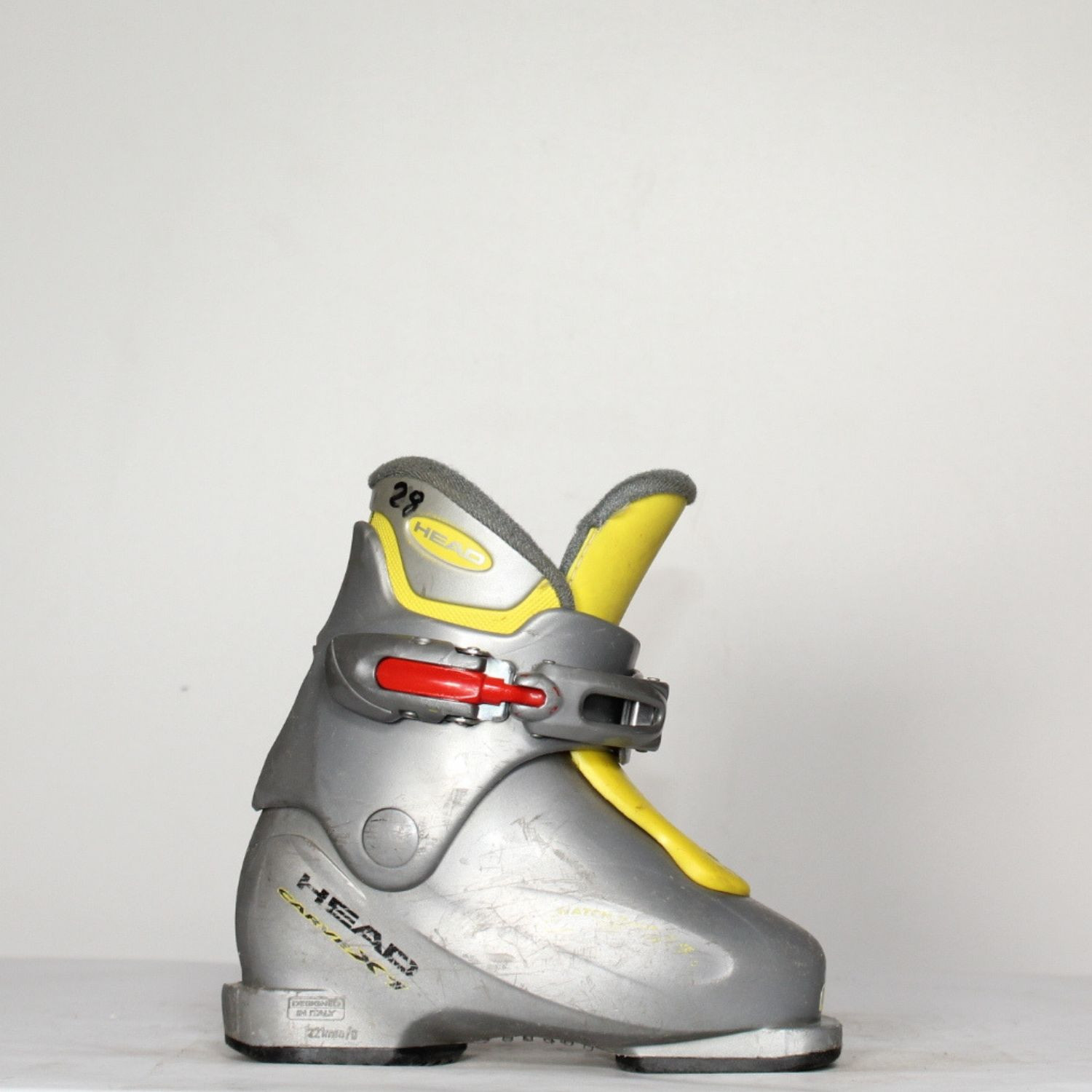 Jazdené bazárové lyžiarky HEAD Carve X1 Grey/Yellow - Detské lyžiarky - 1