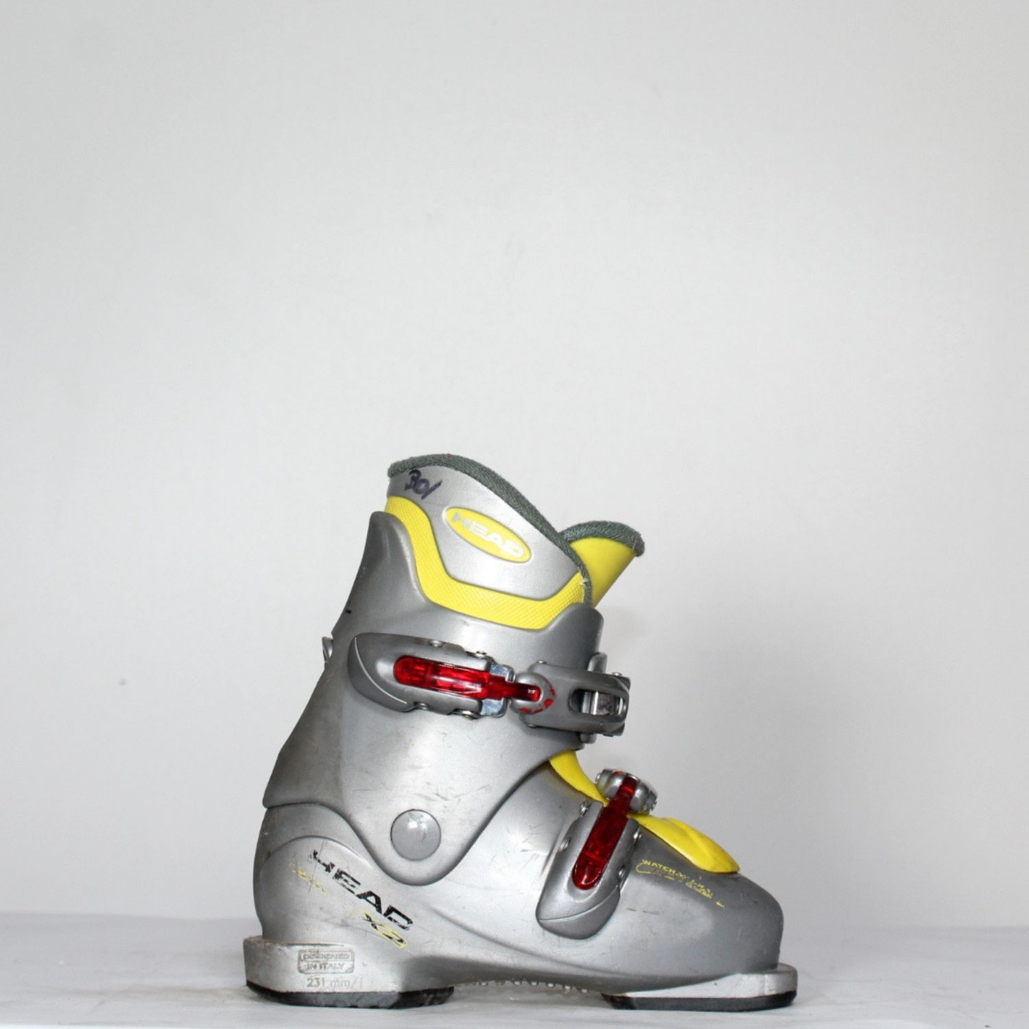 Jazdené bazárové lyžiarky HEAD Carve X2  Grey/Yellow - Detské lyžiarky - 1