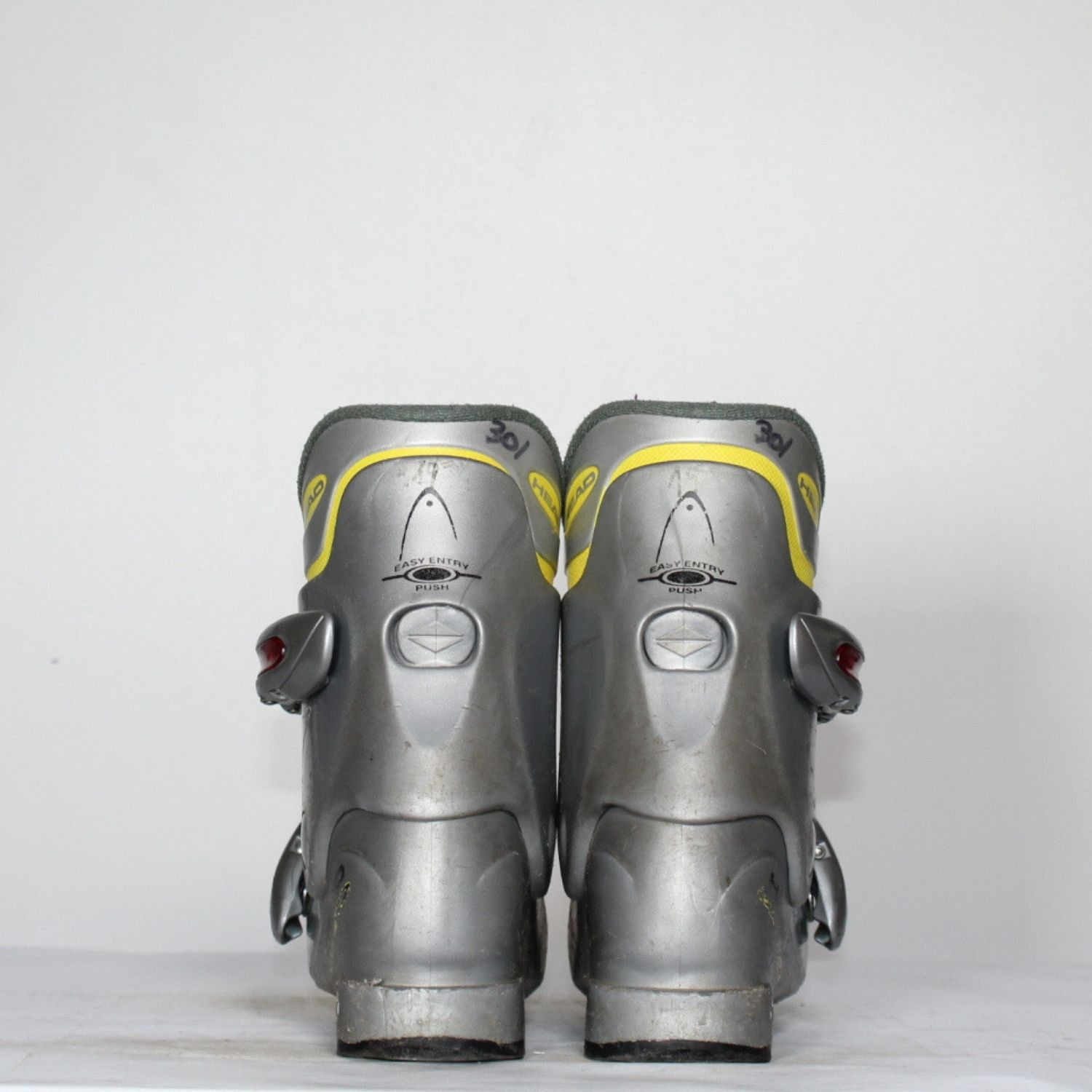 Jazdené bazárové lyžiarky HEAD Carve X2  Grey/Yellow - Detské lyžiarky - 3