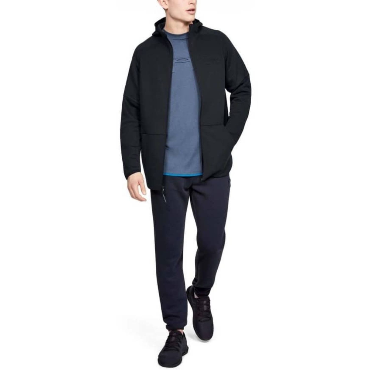Mikina UNDER ARMOUR Unstoppable Move Light FZ Black - Mikiny s kapucňou - 5