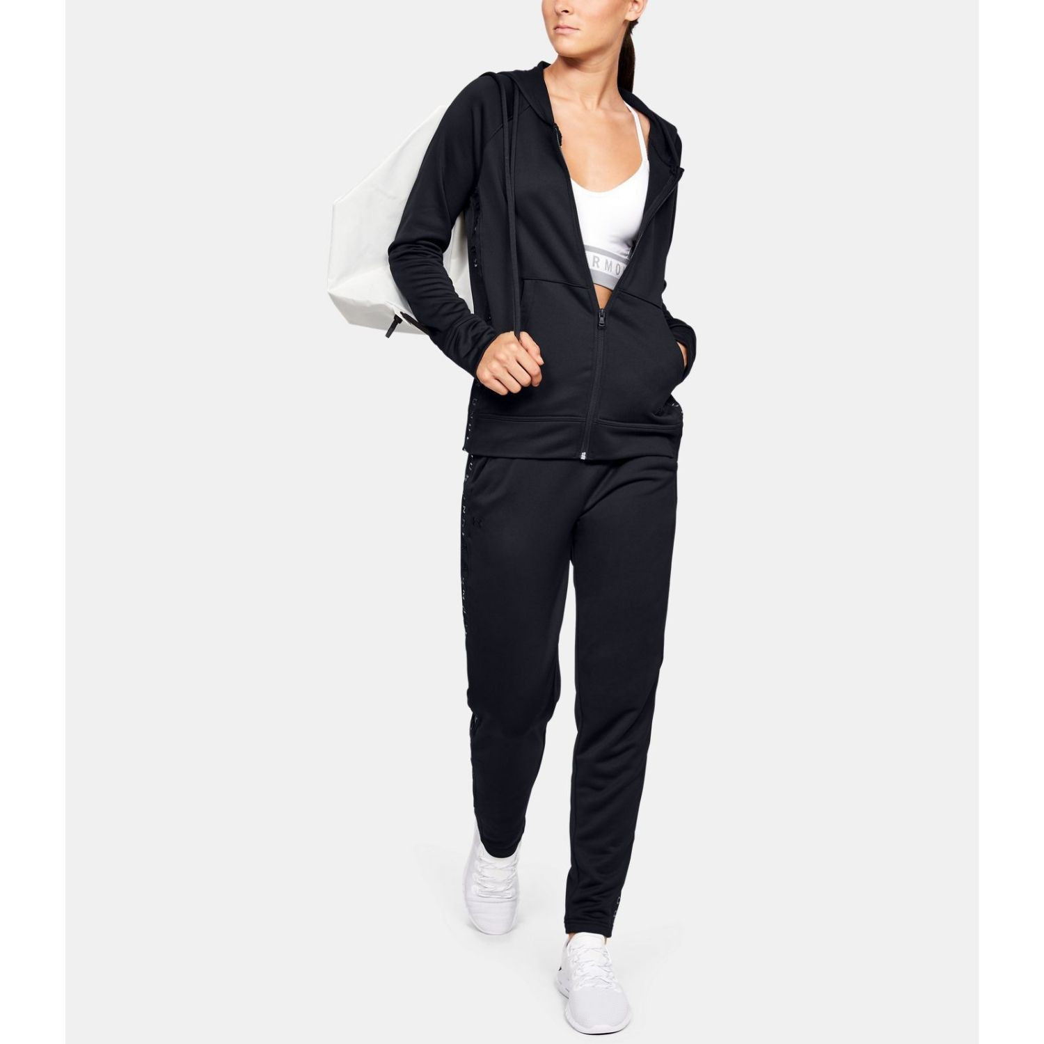 Dámska mikina UNDER ARMOUR Tech Terry FZ Black - Mikiny s kapucňou - 4