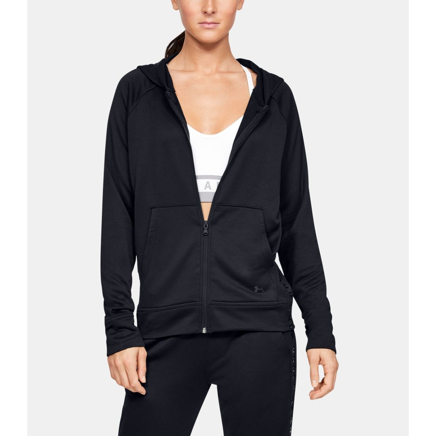 Dámska mikina UNDER ARMOUR Tech Terry FZ Black - Mikiny s kapucňou - 2