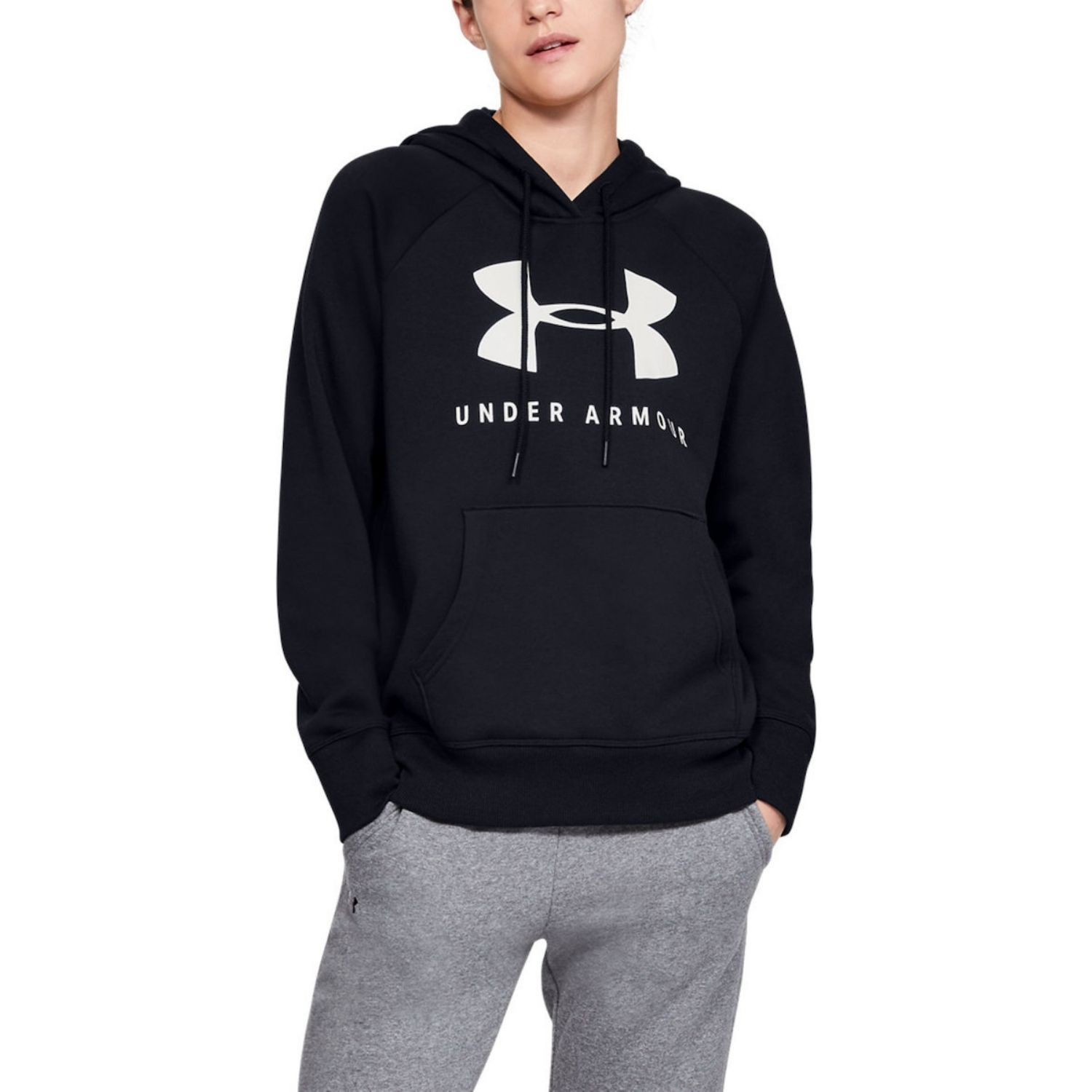 Mikina UNDER ARMOUR Rival Fleece Sportstyle Graphic Black - Mikiny s kapucňou - 1