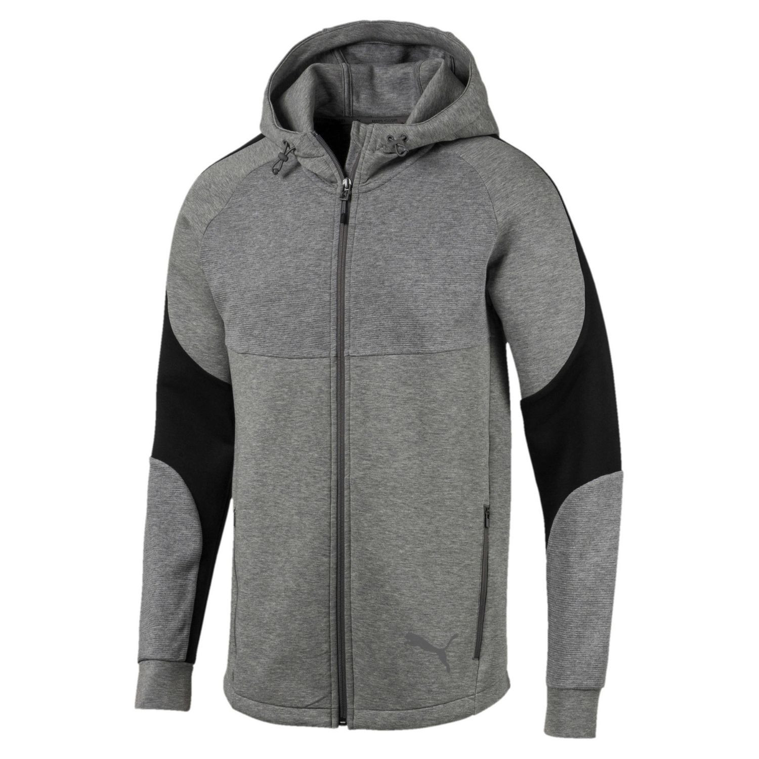 Pánska mikina PUMA Evostripe FZ Hoody Gray - Mikiny s kapucňou - 4