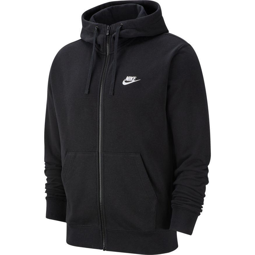 Mikina NIKE M NSW Club Hoodie FZ FT Black - Mikiny s kapucňou - 4