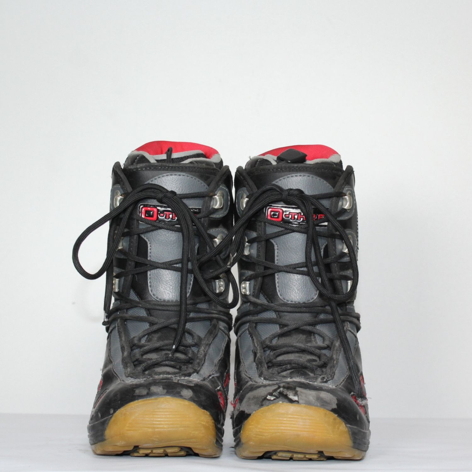Jazdené Poškodené Snowboardové topánky O-THREE Grey/Black/Red - Pánska obuv - 2
