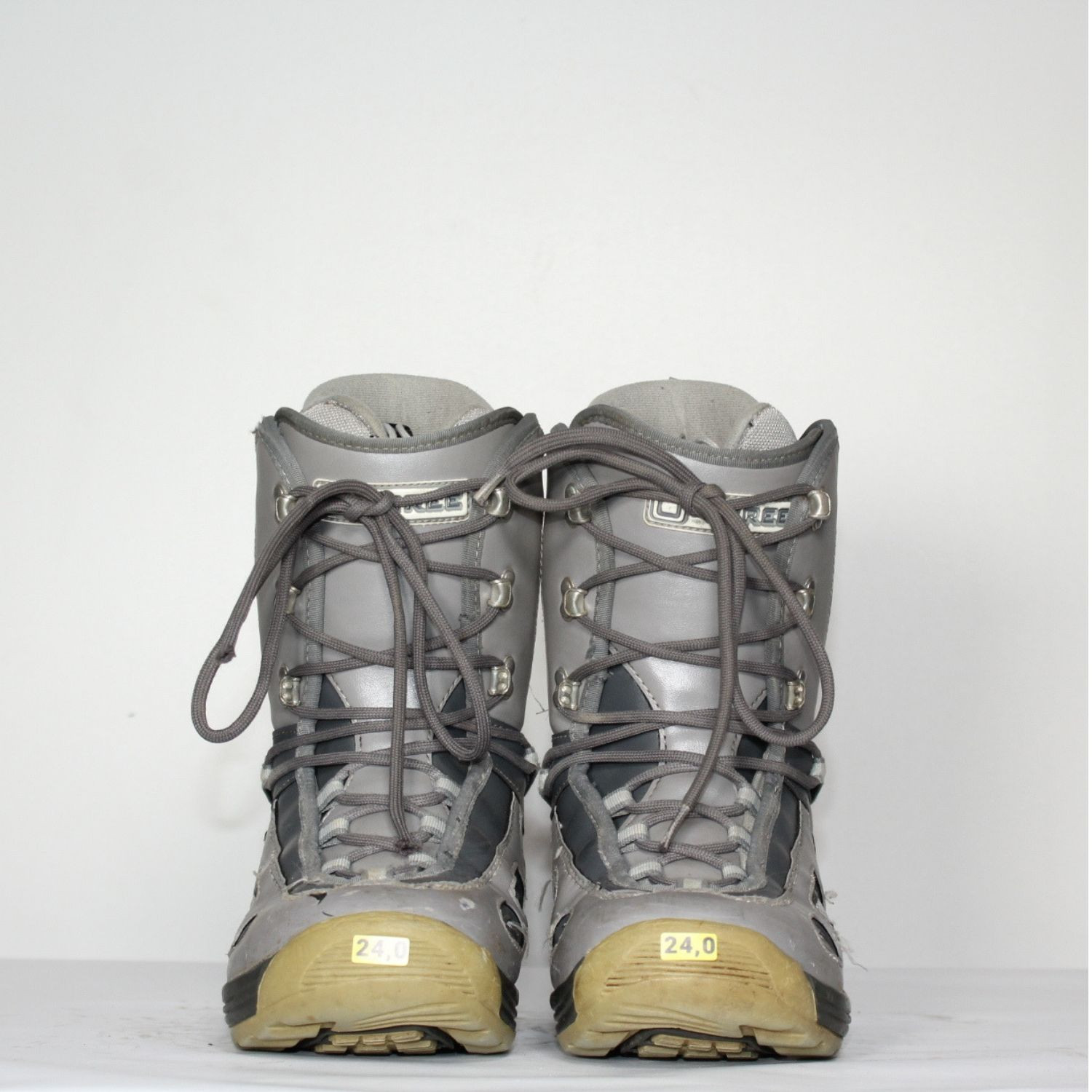 Jazdené Poškodené Snowboardové topánky O-THREE Gray/Blue II - Detská obuv - 2