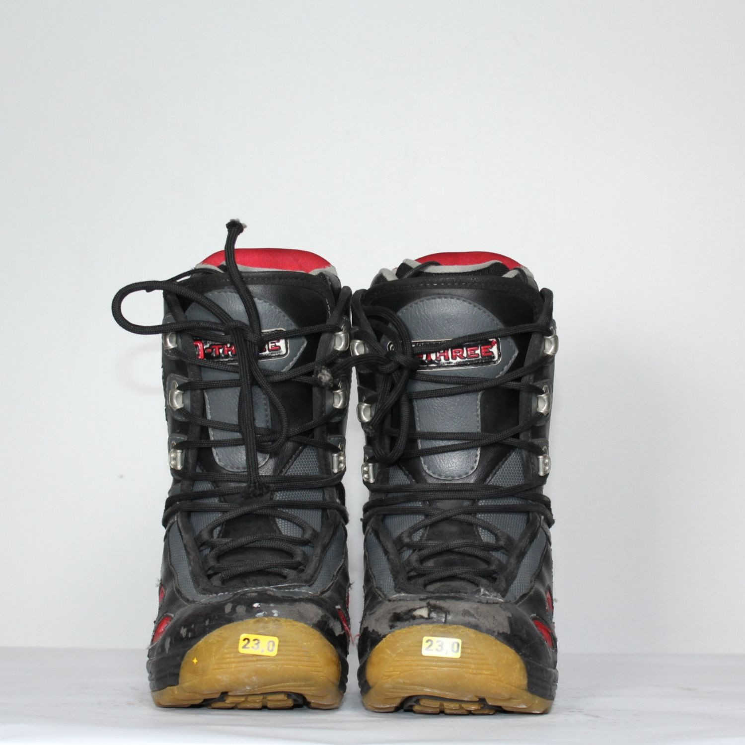 Jazdené Poškodené Snowboardové topánky O-THREE Black/Red/Grey - Detská obuv - 2
