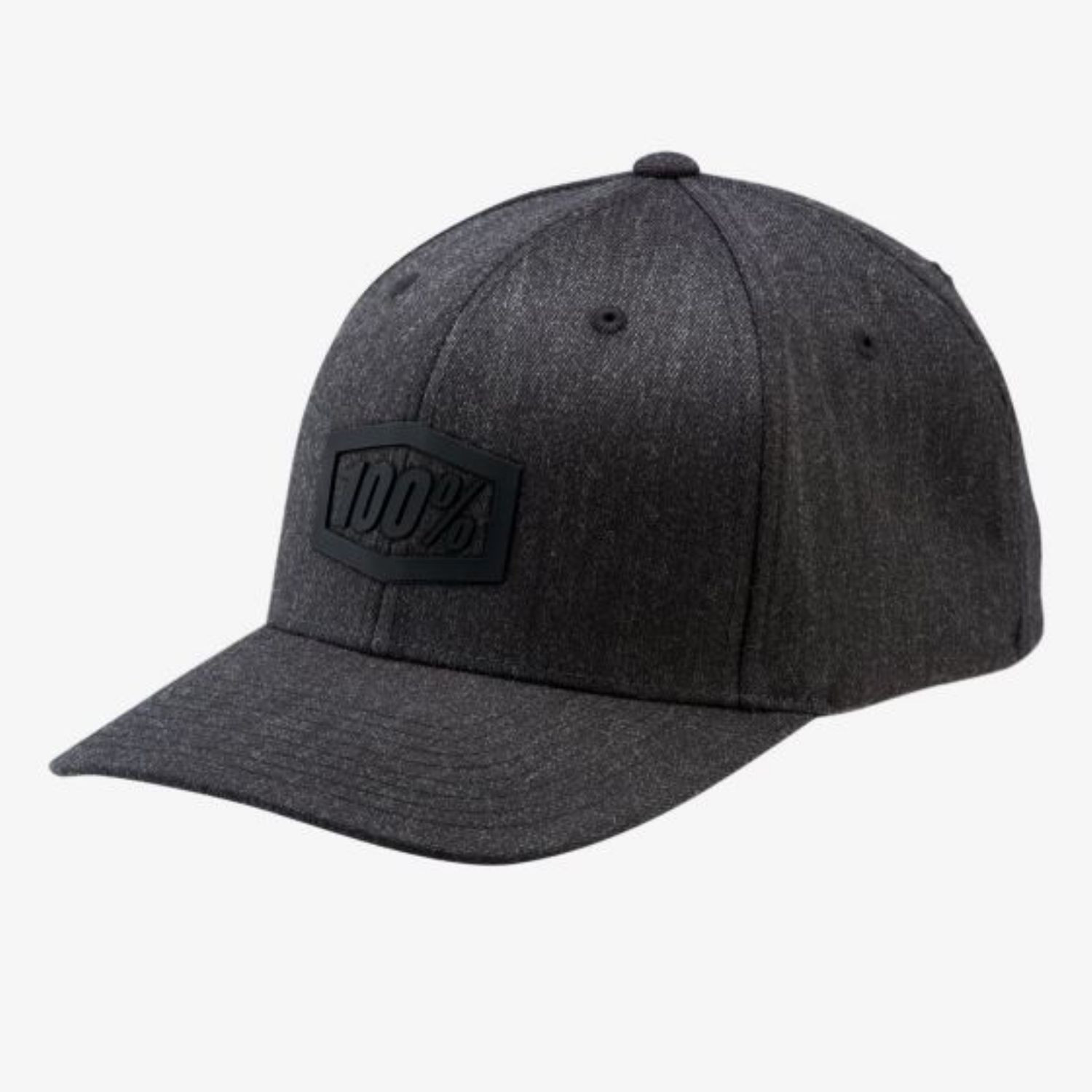 100% Trek Flexfit Charcoal Heather Black - Šiltovky - 1