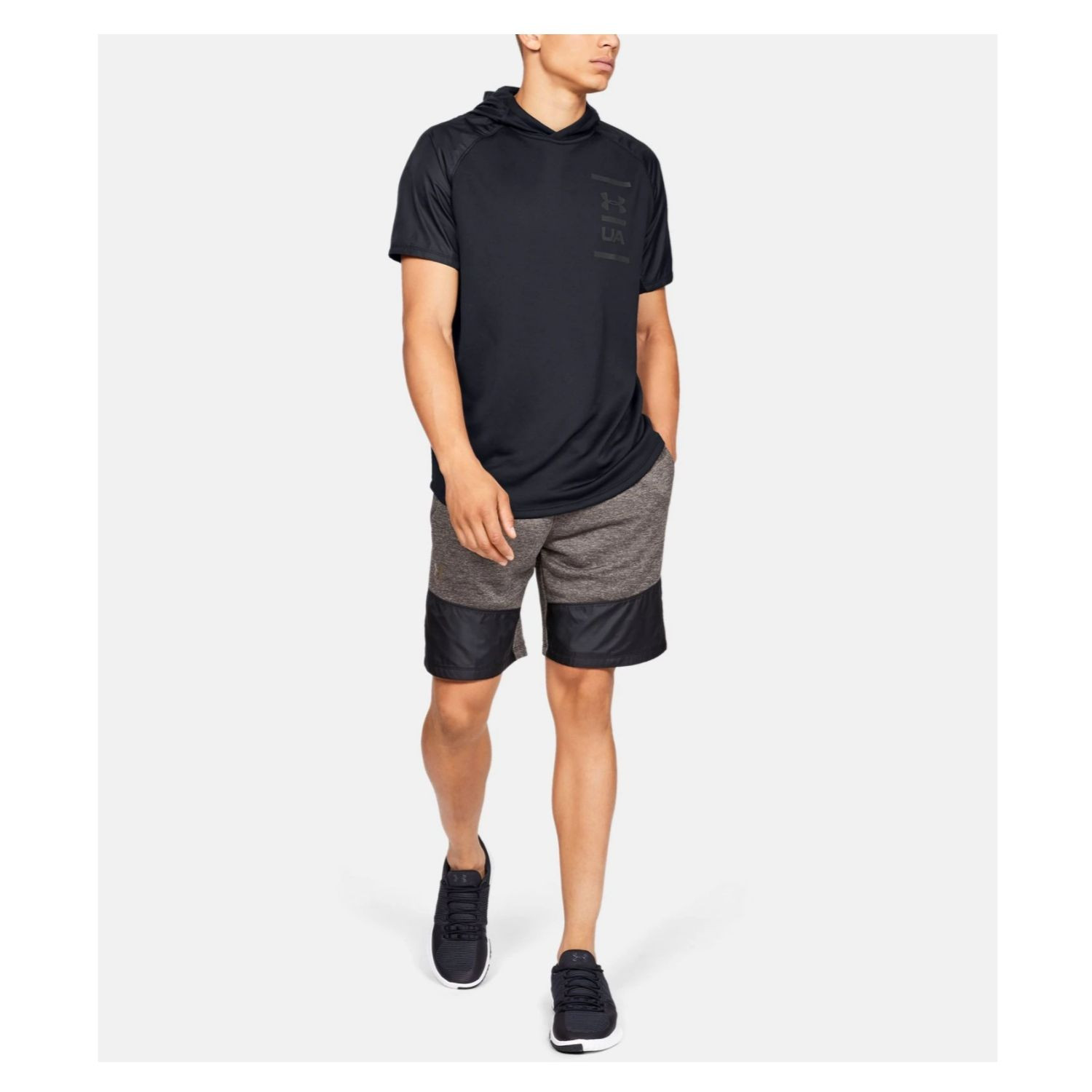 Tričko UNDER ARMOUR MK1 Terry SS Hood Black - OBLEČENIE - 3