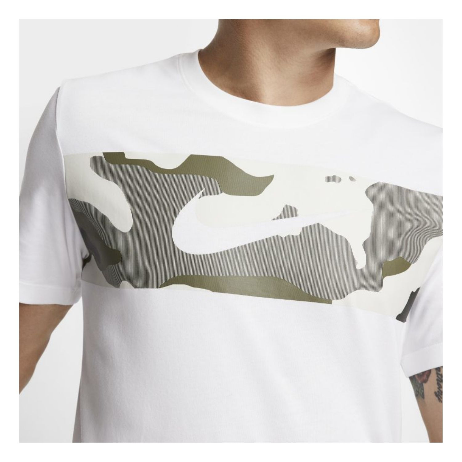 Tričko NIKE M NK Dry Tee Camo Block White - NIKE - 4