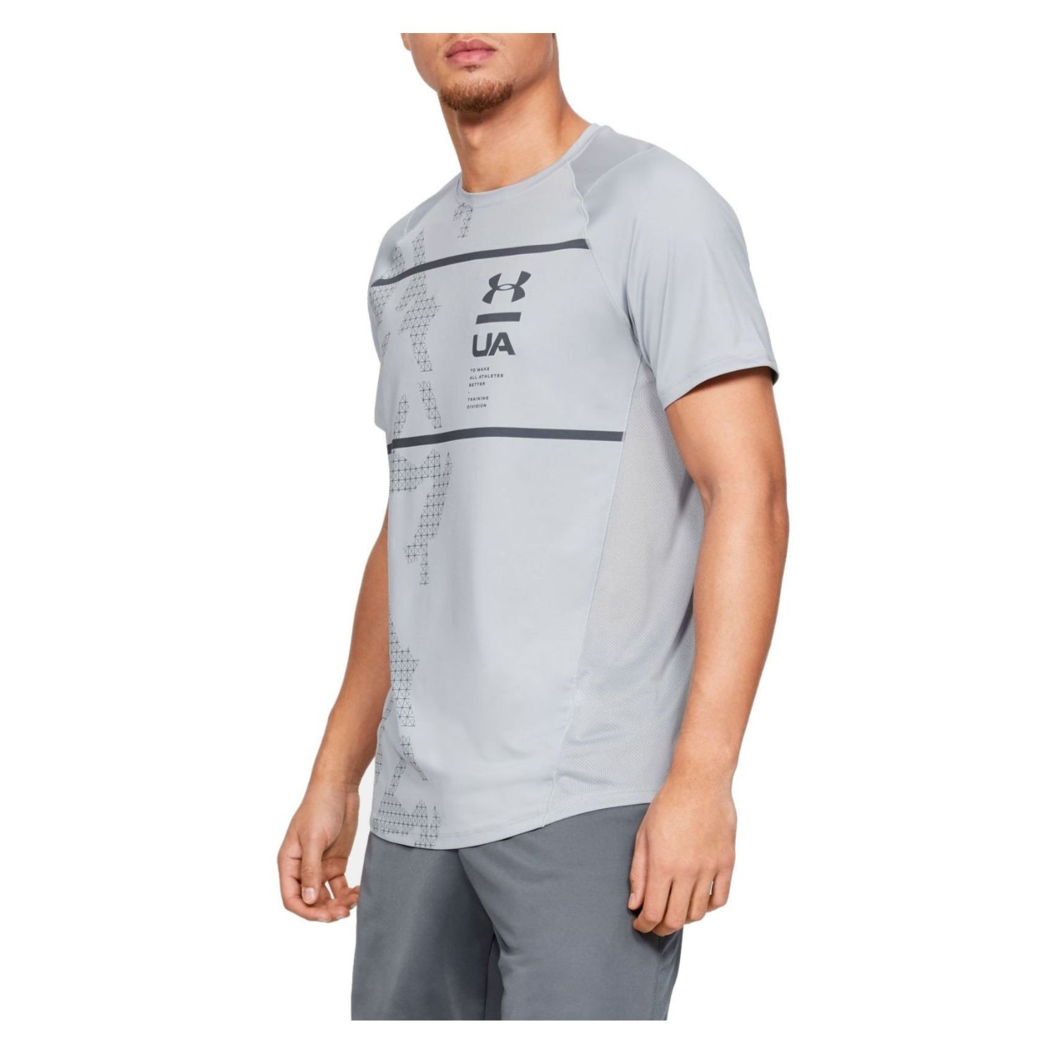 Tričko UNDER ARMOUR MK1 SS Q2 Printed Gray - OBLEČENIE - 1