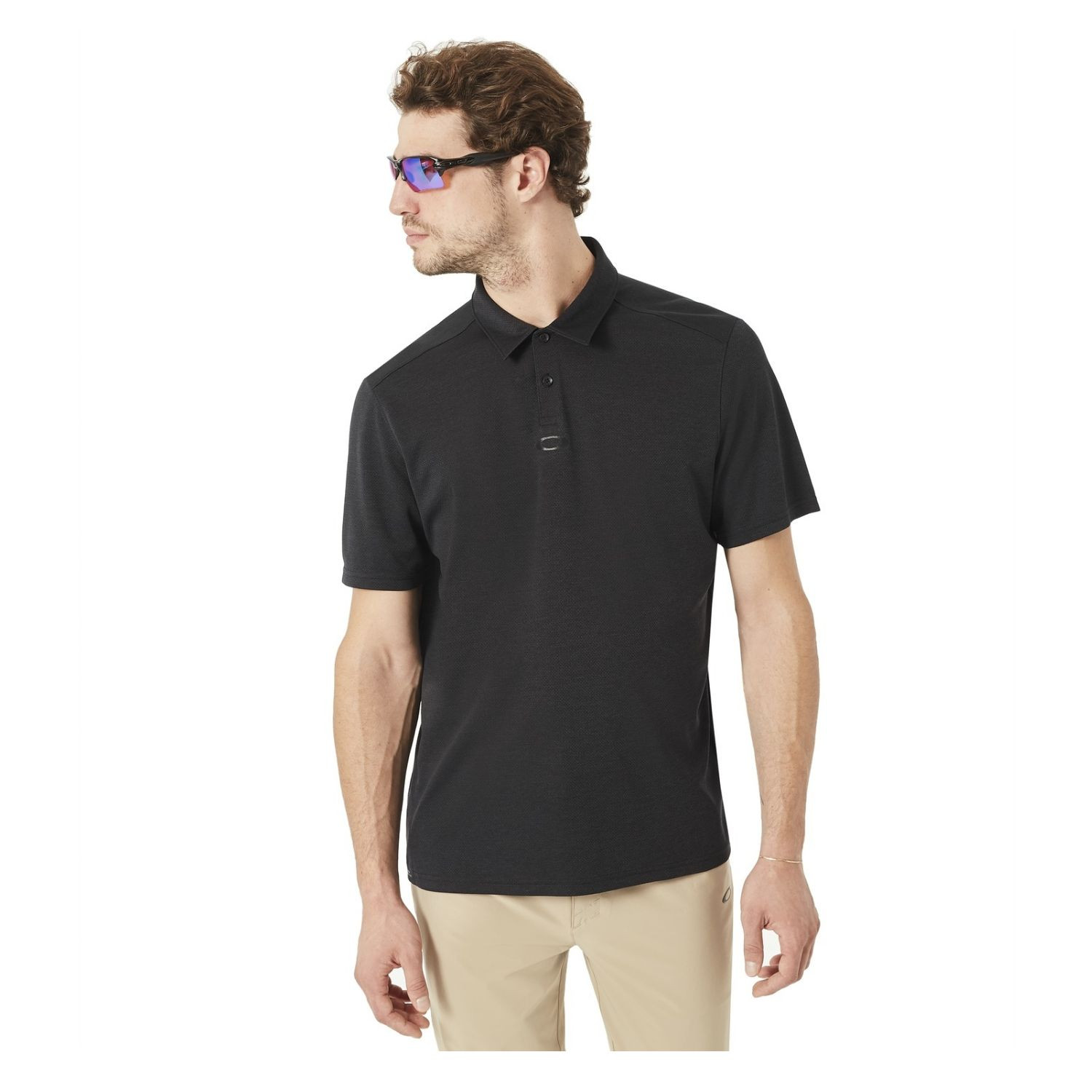 Tričko OAKLEY Aero Ellipse Blackout LT HTR Black - OBLEČENIE - 1