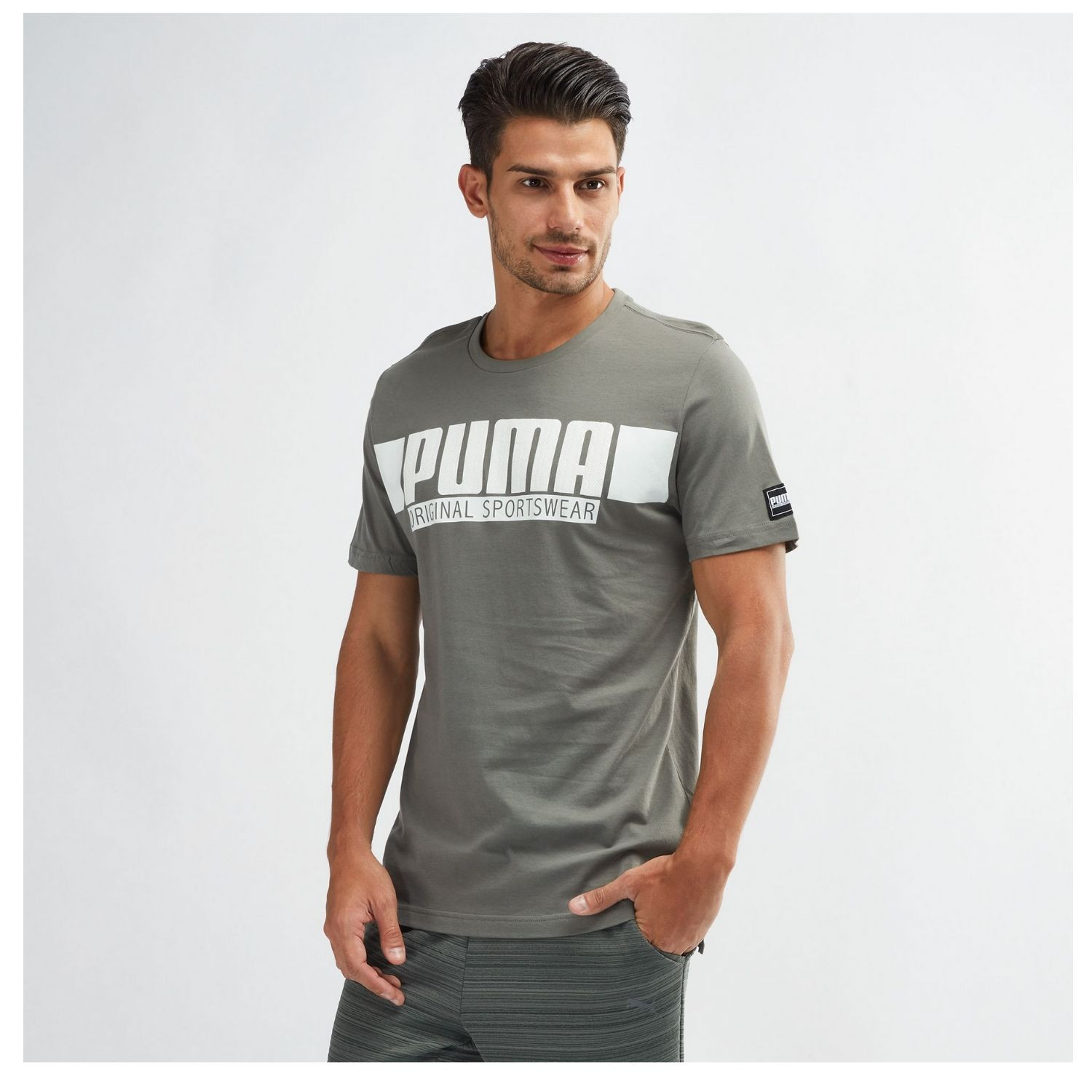Tričko PUMA Style Athletics Grey - OBLEČENIE - 1