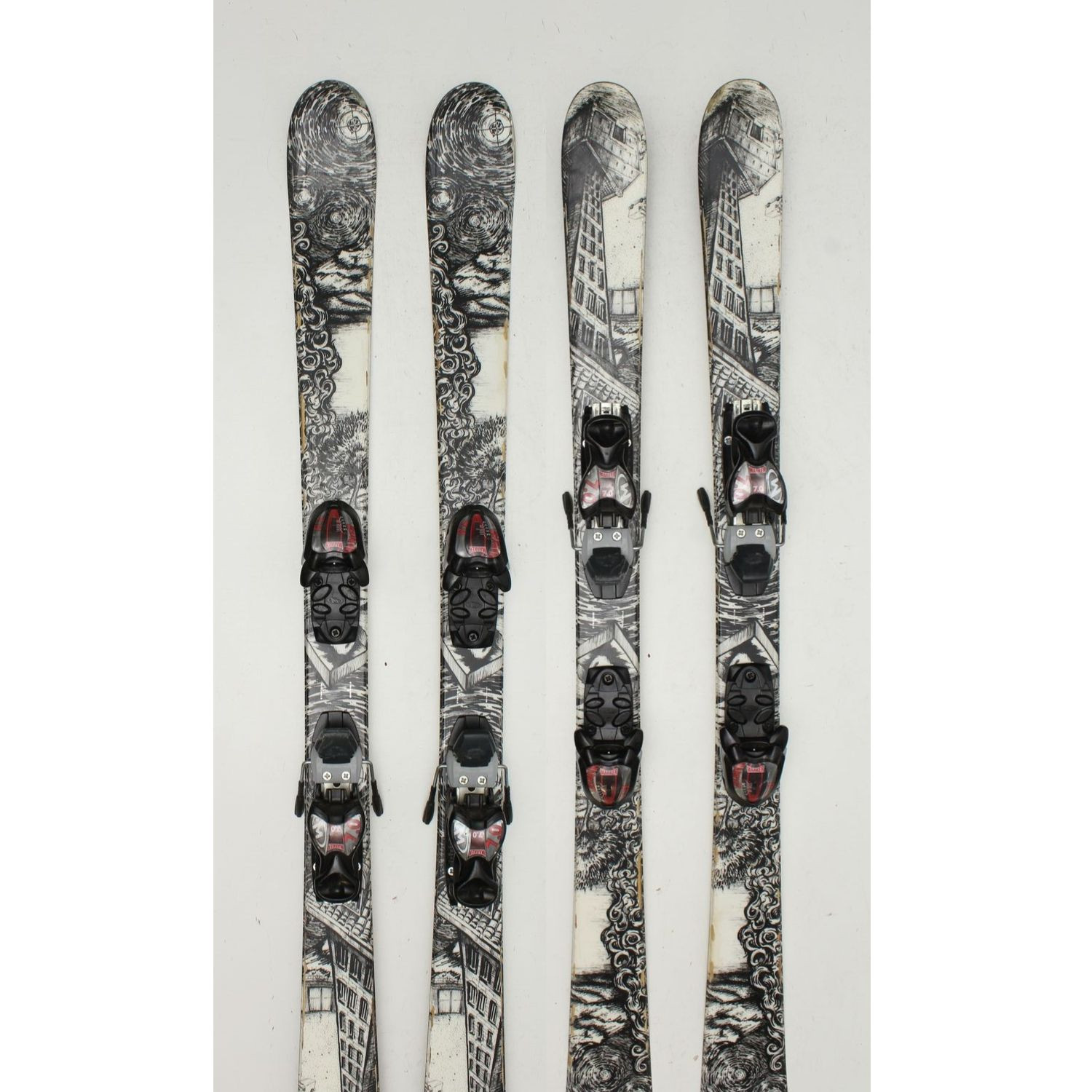 Jazdené bazárové lyže K2 Black Chaos - Detské lyže - 1