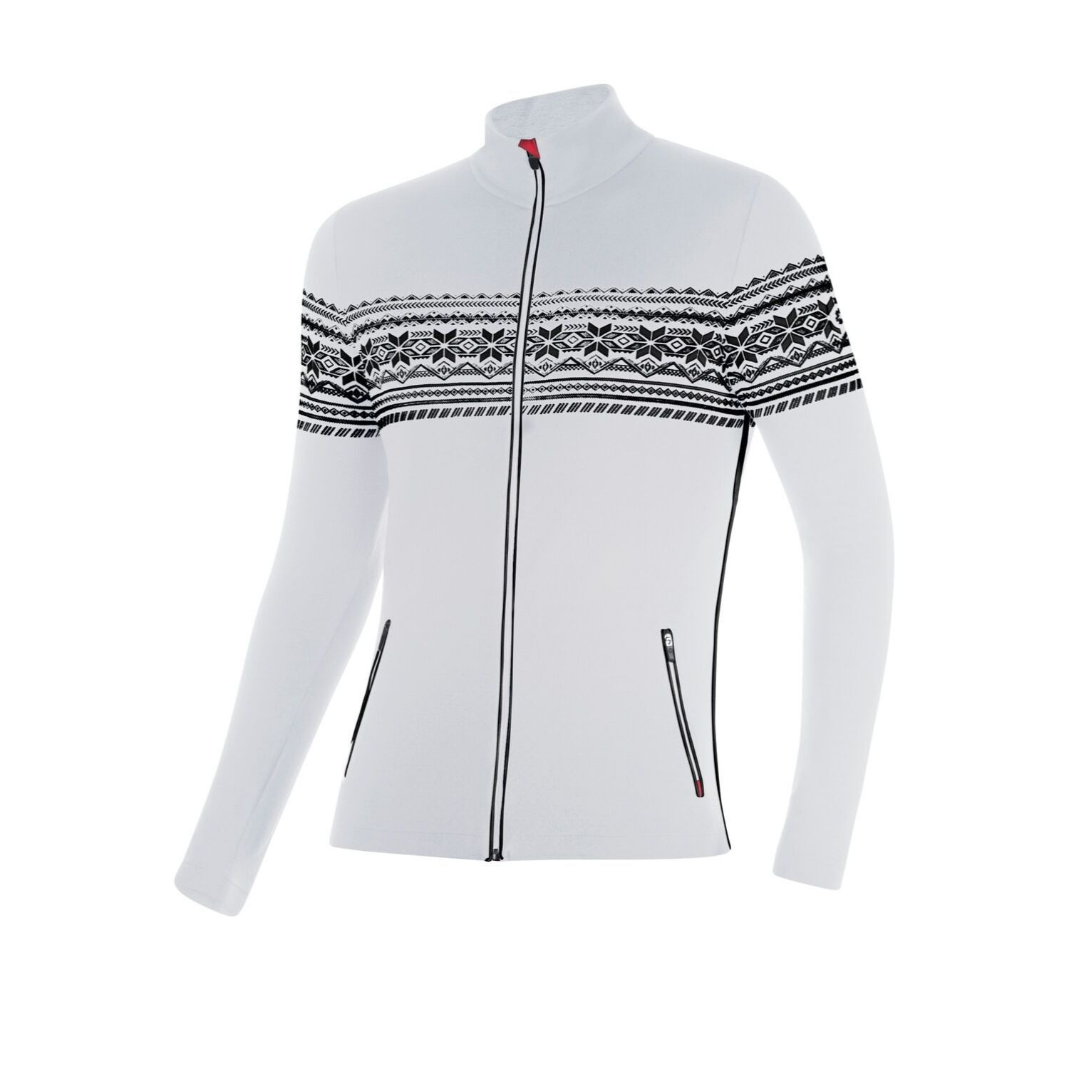 Sveter NEWLAND Man Full Zip White/Black - Mikiny bez kapucne - 1