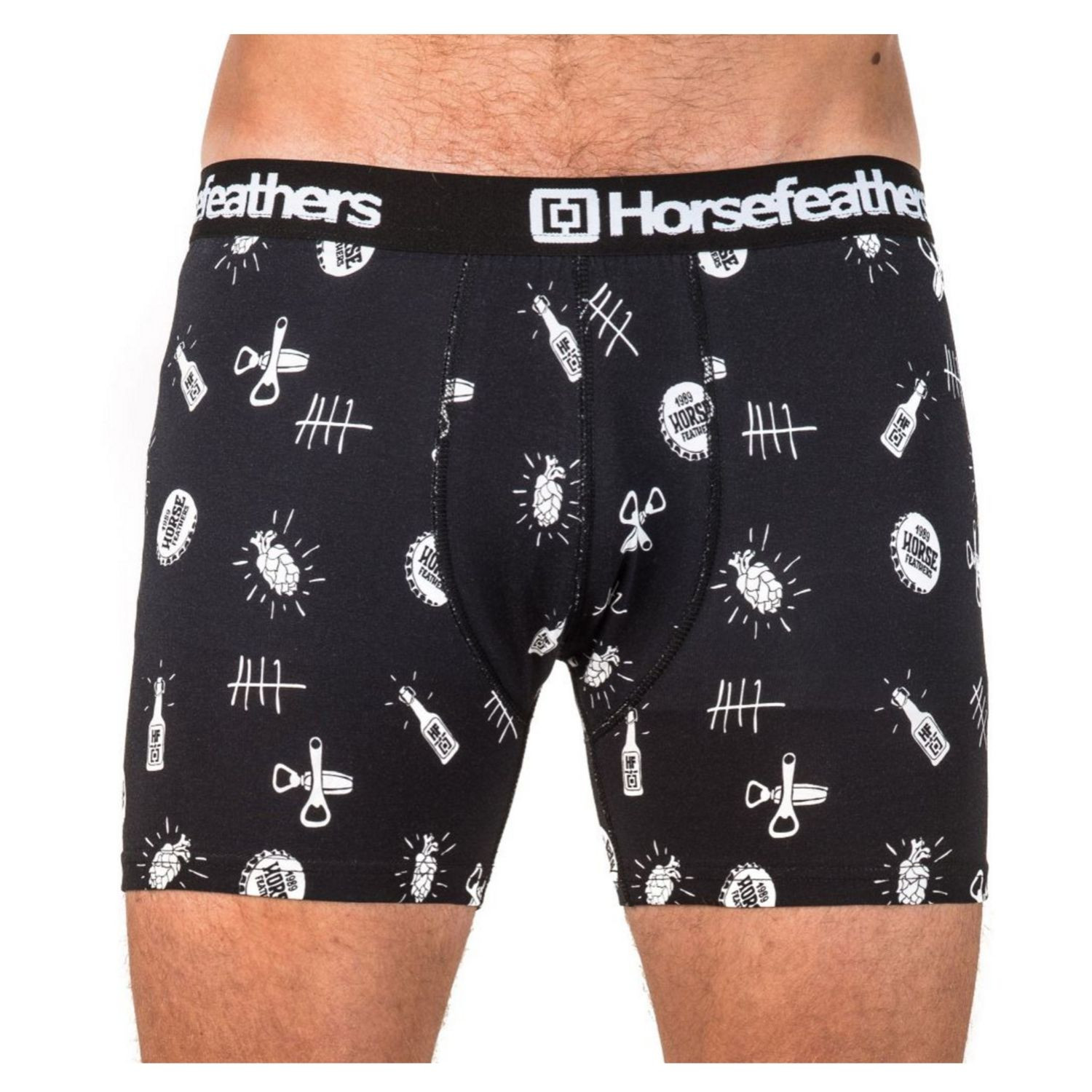 Boxerky HORSEFEATHERS Sidney Beer Black - Spodná bielizeň - 1