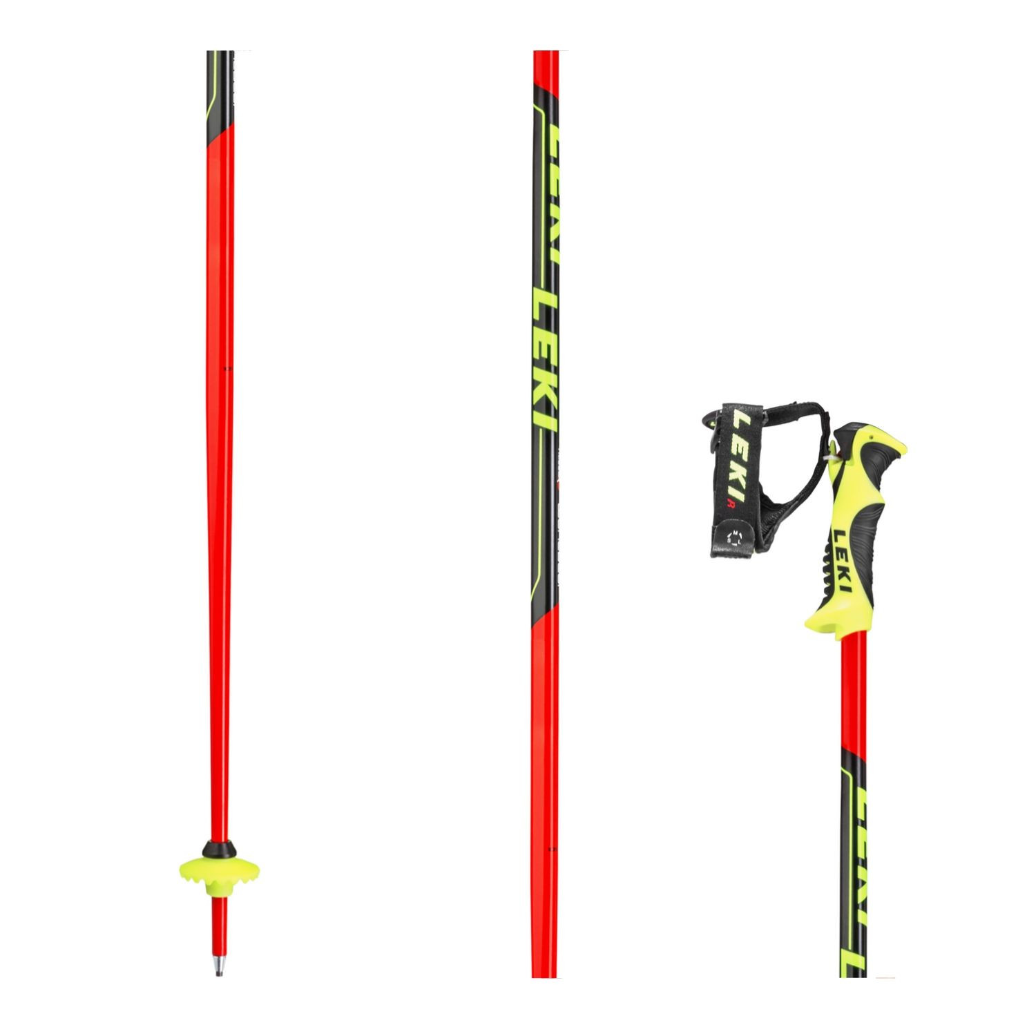 Lyžiarske palice LEKI Worldcup Lite SL TR-S Neonred-Black-White-Yellow - Detské palice - 1