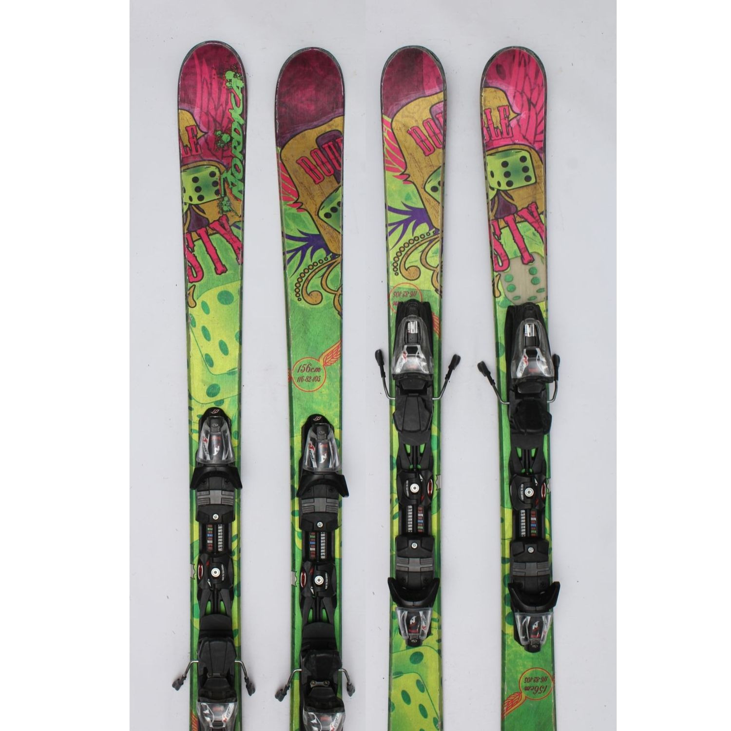 Jazdené bazárové lyže NORDICA Double Green - Freeride - Freestyle - 1