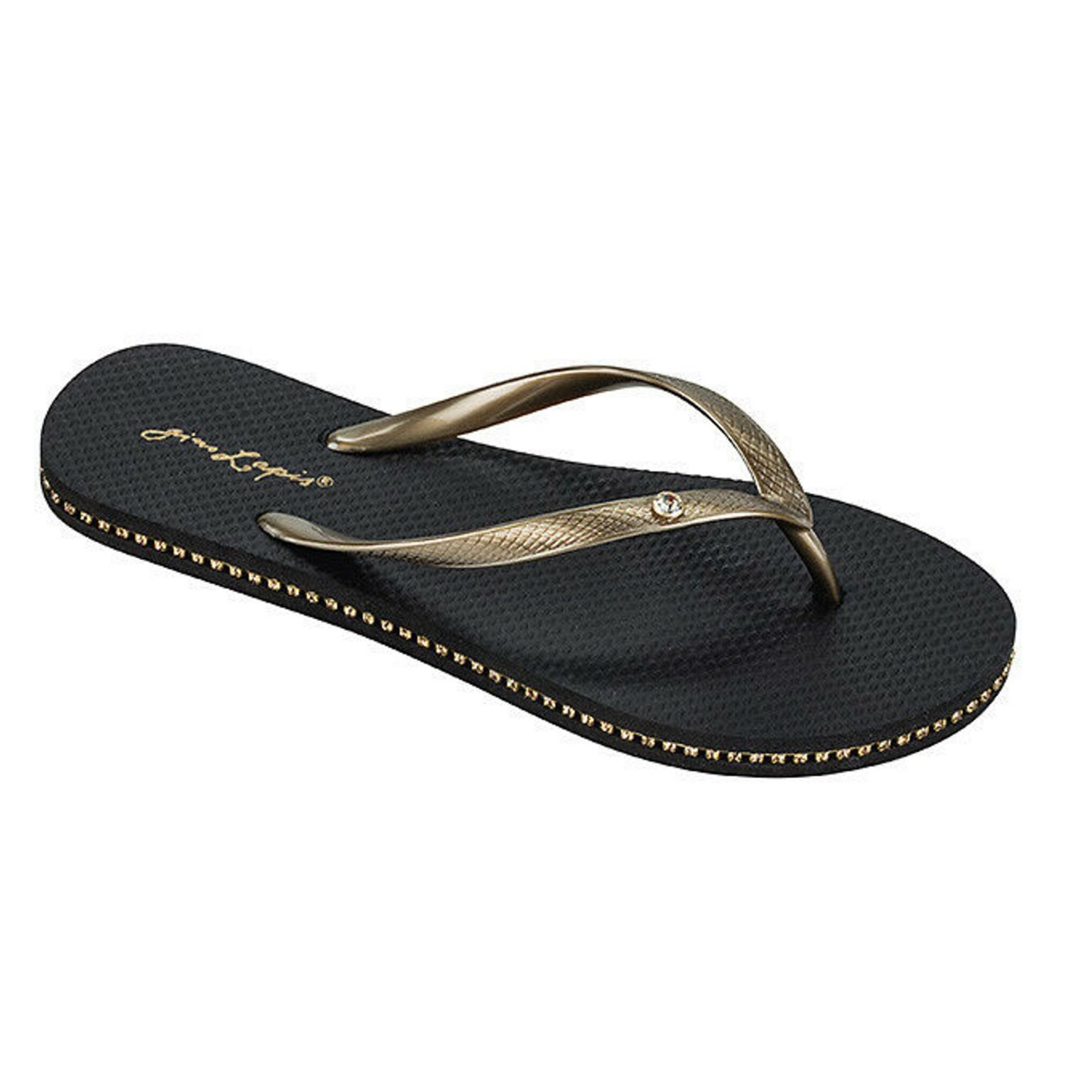 FASHY V-Strap Lafayette Black - Šľapky a sandále - 1
