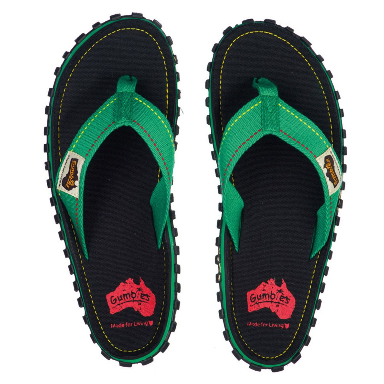 GUMBIES Islander Rasta Black - Šľapky a sandále - 1