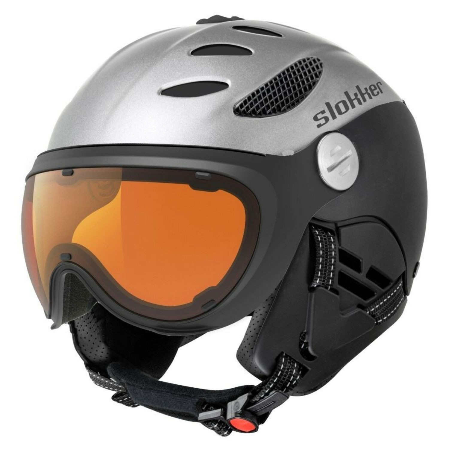 Lyžiarska prilba SLOKKER Balo Visor Silver / Black - Prilby s priezorom - 1