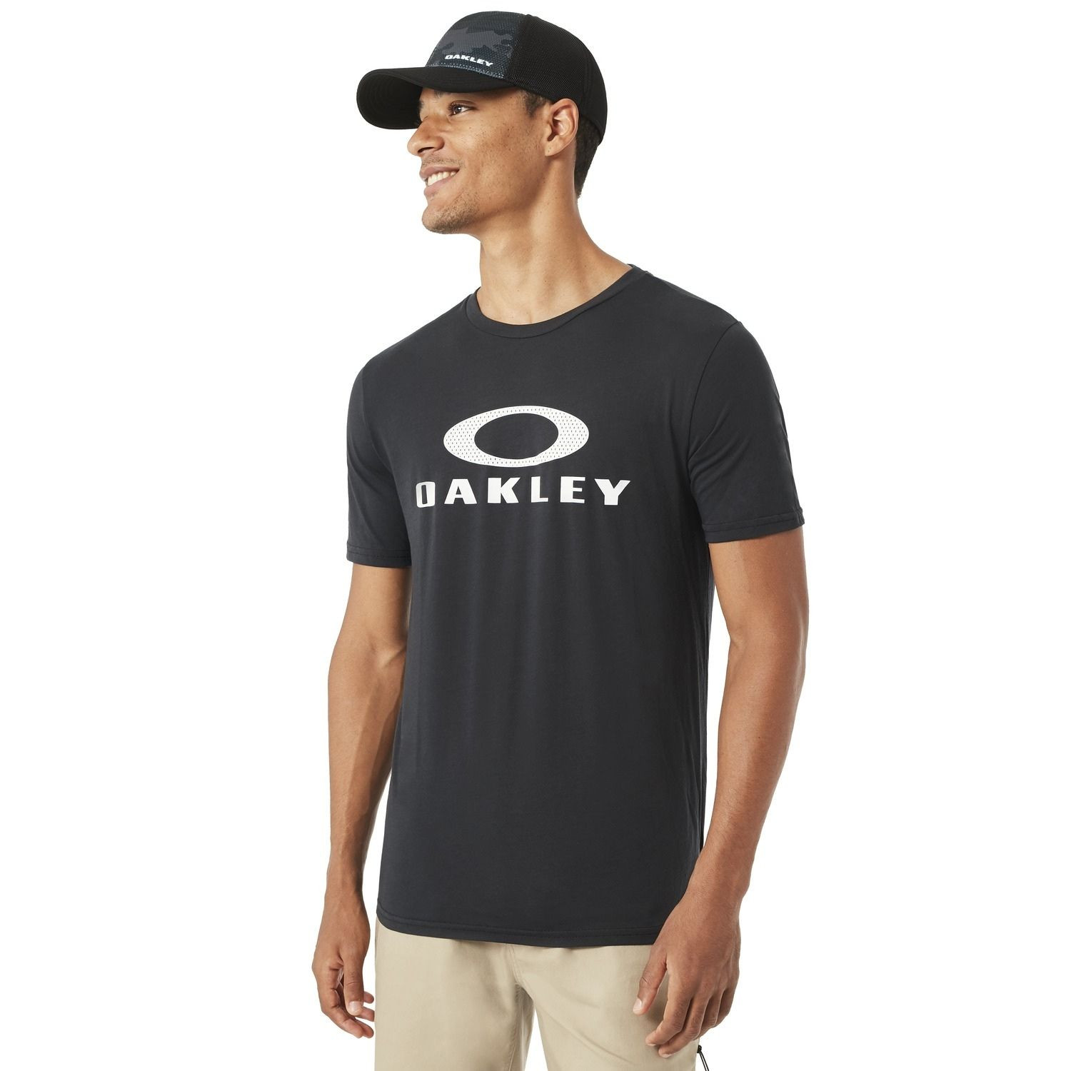 Tričko OAKLEY SO-MESH Bark Black / White - OBLEČENIE - 1