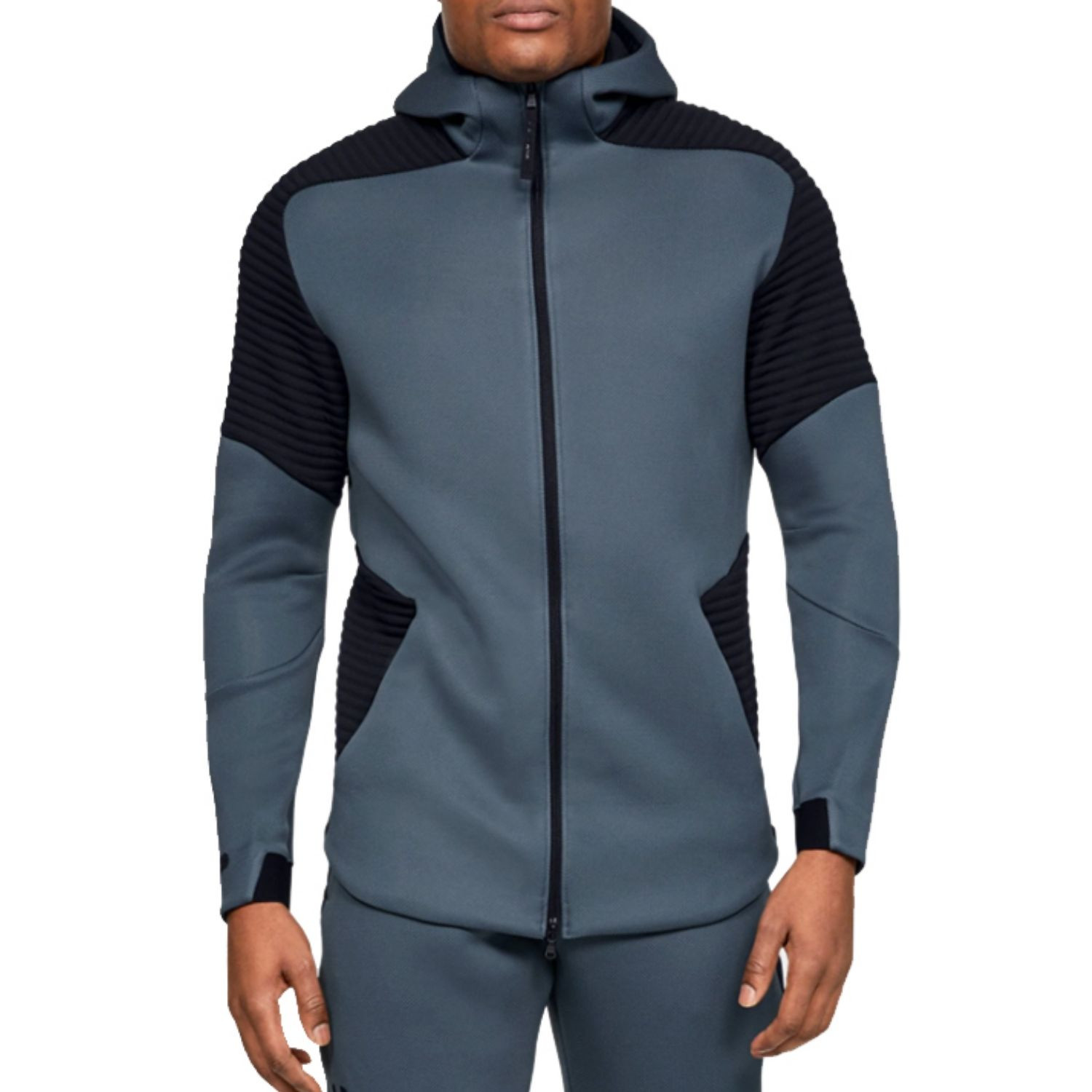 Mikina UNDER ARMOUR Move Airgap FZ Hood Grey - Mikiny s kapucňou - 1