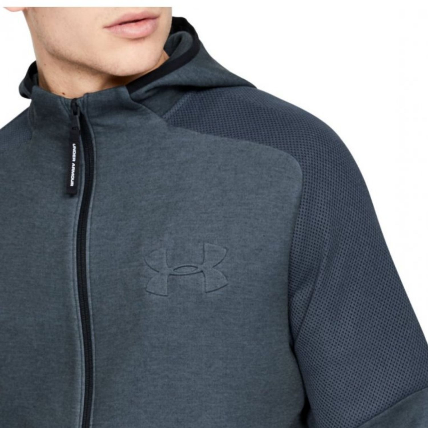 Mikina UNDER ARMOUR Unstoppable Move Light FZ Grey - Mikiny s kapucňou - 2