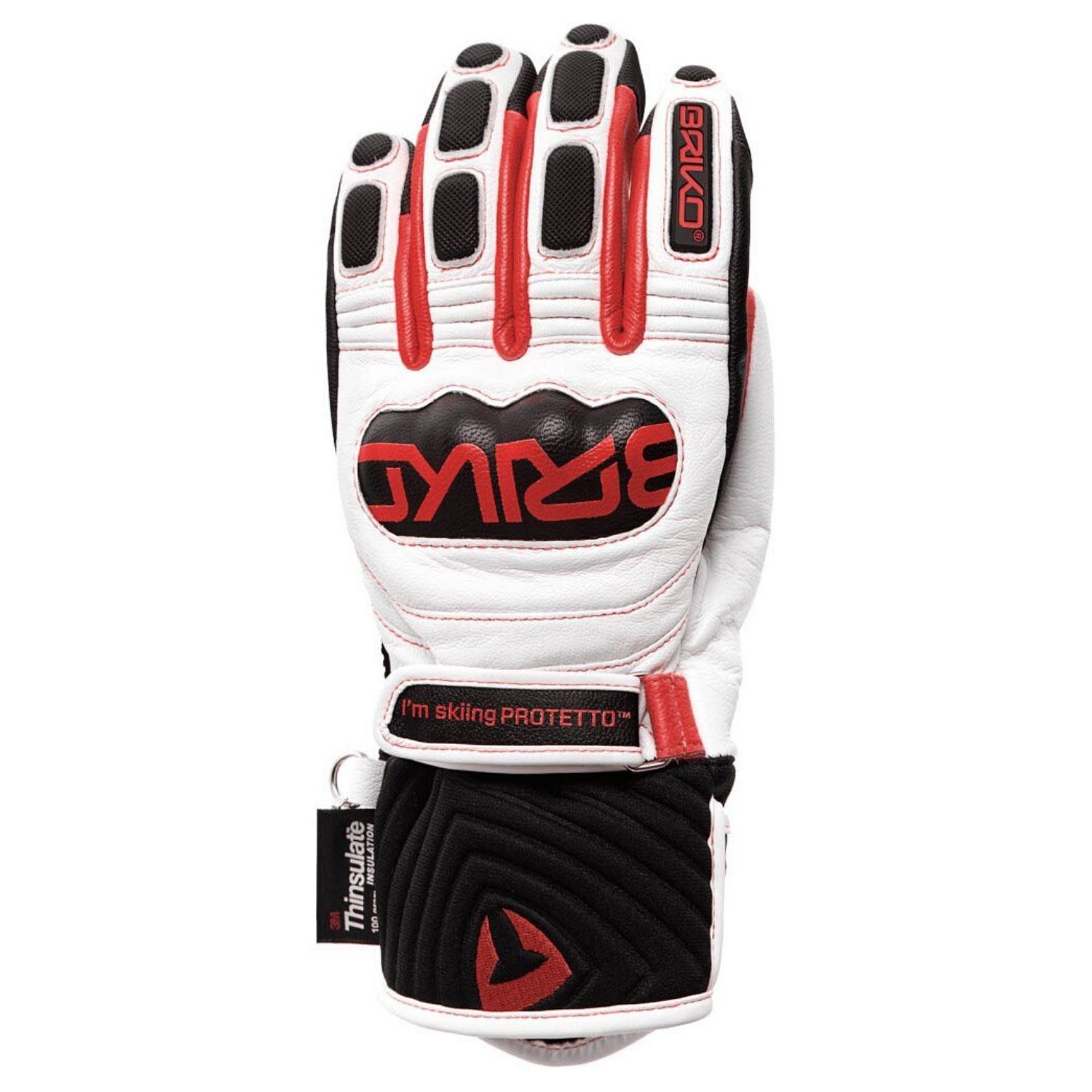 Lyžiarske rukavice BRIKO Gara EW Extra Warm White/Red - Pánske rukavice - 1