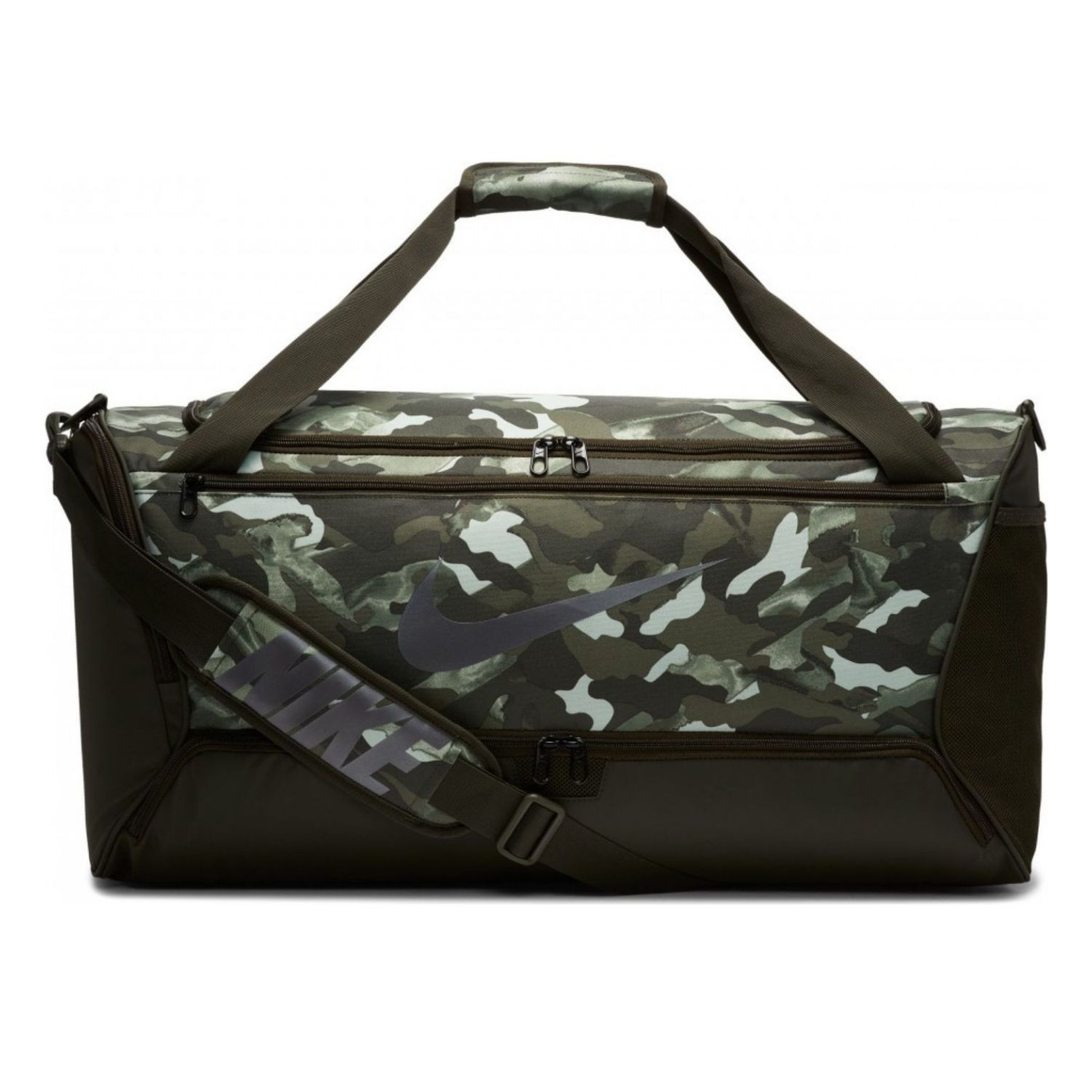 Taška NIKE Brasilia 9.0 M Print Sequoia / Grey - Športové tašky - 1