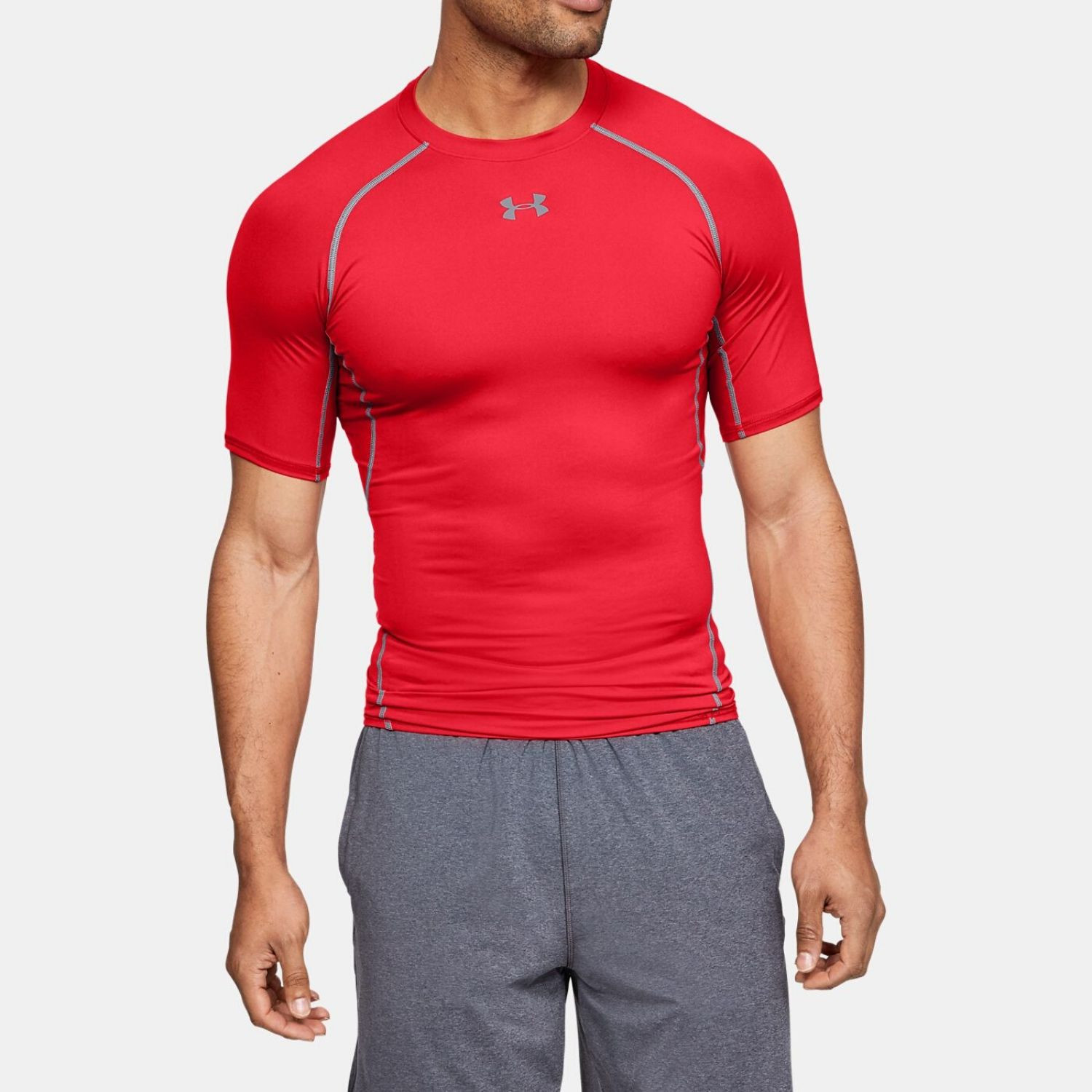 Kompresné tričko UNDER ARMOUR HG Armour SS Red - OBLEČENIE - 1