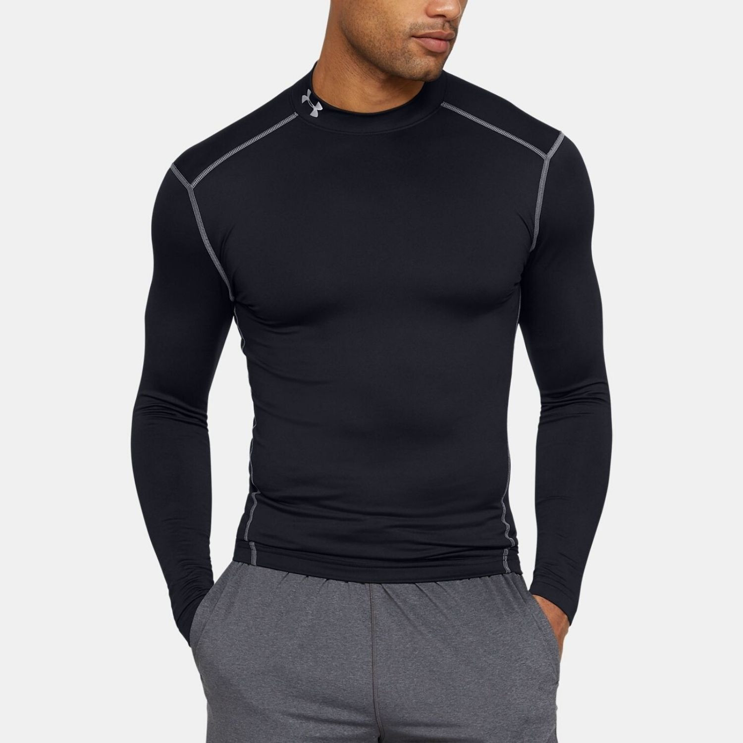 Kompresné tričko UNDER ARMOUR CG Armour Mock LG Black - Športové termoprádlo - 1