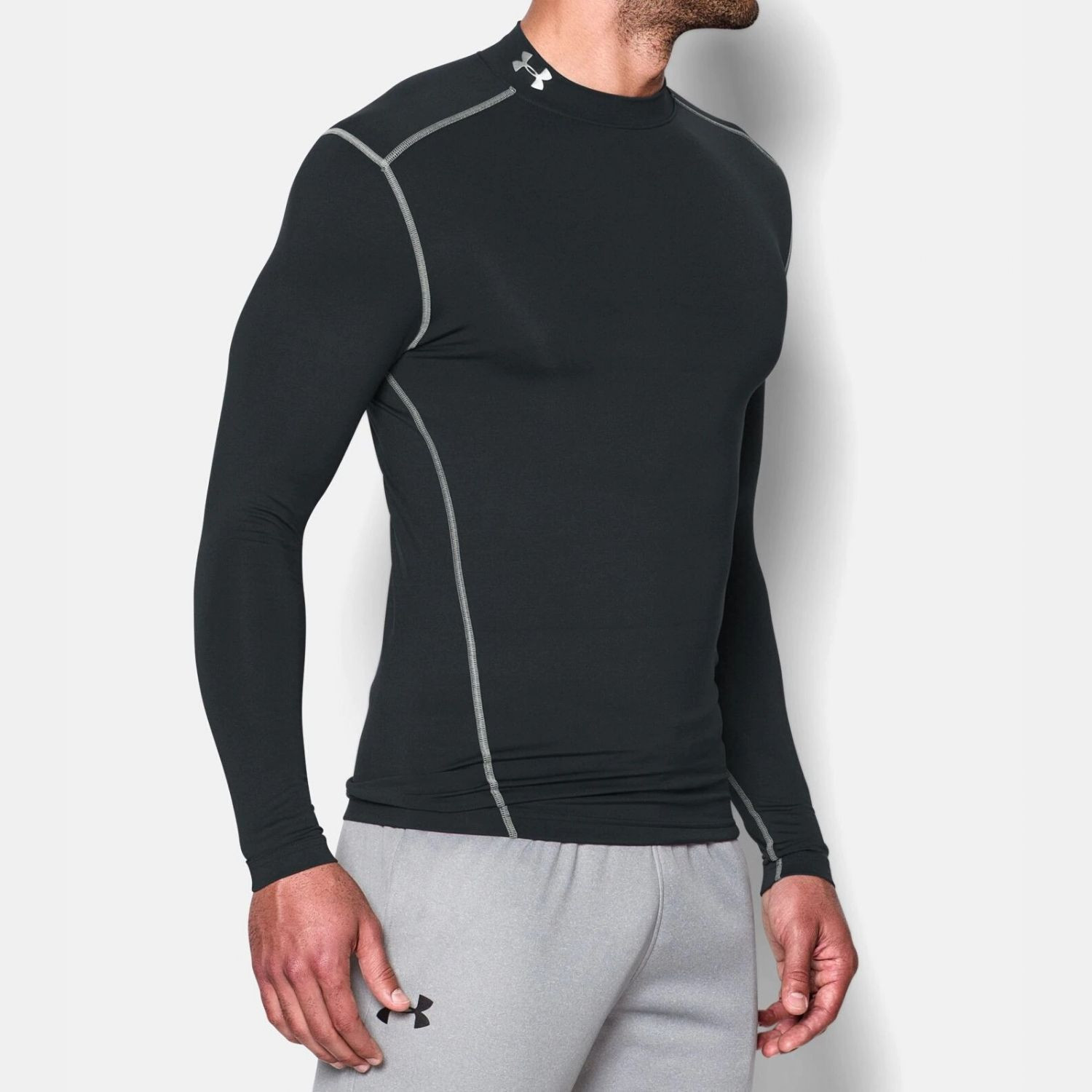 Kompresné tričko UNDER ARMOUR CG Armour Mock LG Black - Športové termoprádlo - 2
