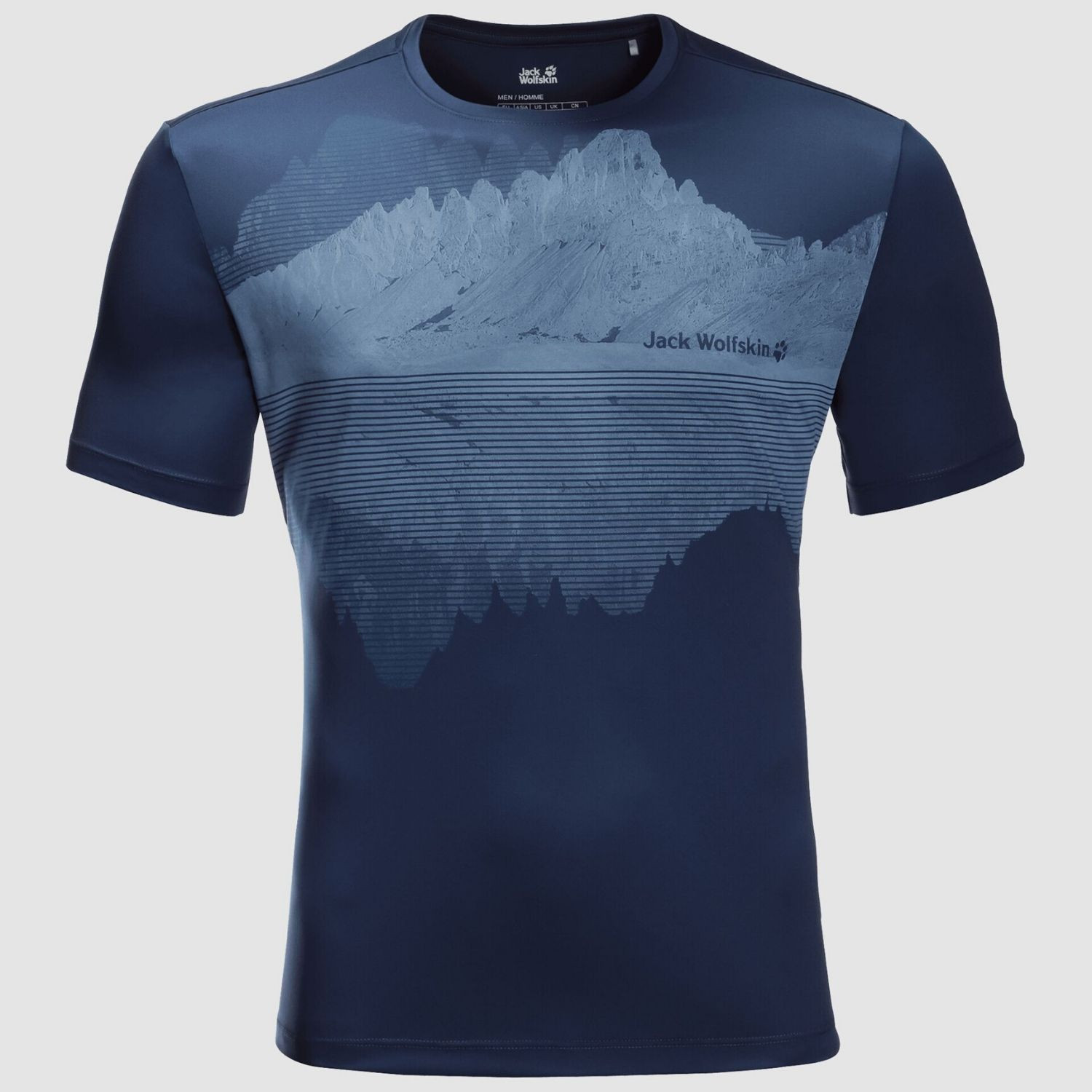 Tričko JACK WOLFSKIN Peak Graphic Blue - JACK WOLFSKIN - 3