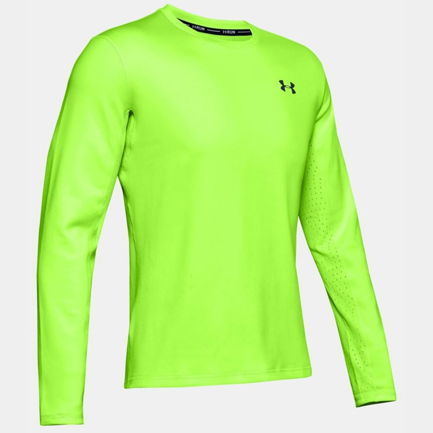 Mikina UNDER ARMOUR Qualifier Coldgear Long Sleeve Lime - Mikiny bez kapucne - 2